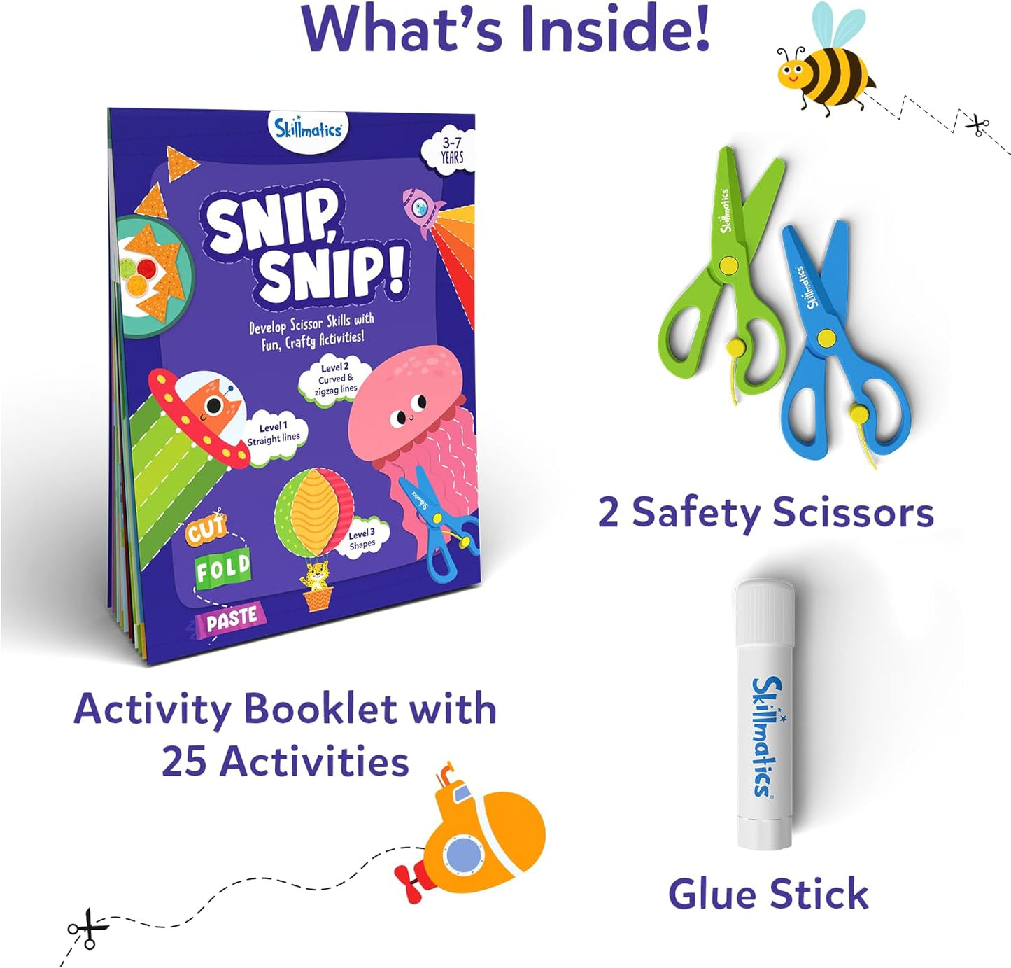HotSkillmatics Scissor Skills Activity Book for Preschoolers – Snip Snip