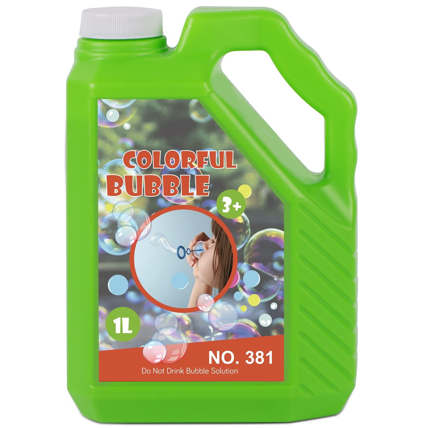 HotLulu Home 33.8 OZ/1 L Concentrated Bubble Solution, Refill for Bubble Machines, Giant Wands, and Blowers - Up to 2.5 Gallons for Kids' Birthday Parties