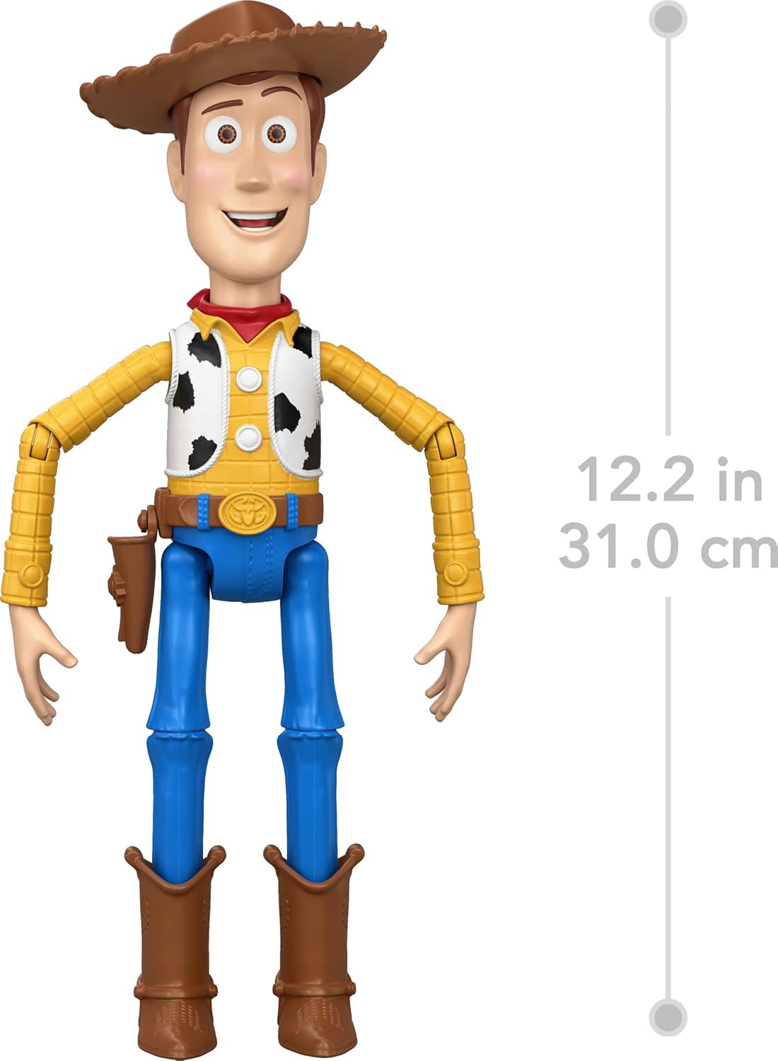 Hot Mattel Disney and Pixar Toy Story 5 Running Woody | 12-inch Action Figure with 50+ Movie Phrases & Sounds, Movie-Accurate, English Language