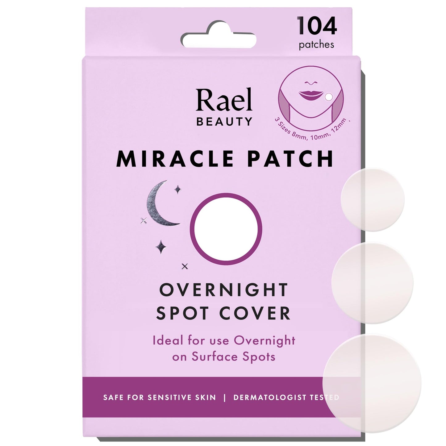 HotRael Miracle Invisible Spot Cover Hydrocolloid Acne Pimple Patches (96 Ct) | Ultra-Thin Patch for Face, Absorbs Fluid From Blemishes, Facial Sticker, Korean Skin Care, Pore Care, 2 Sizes