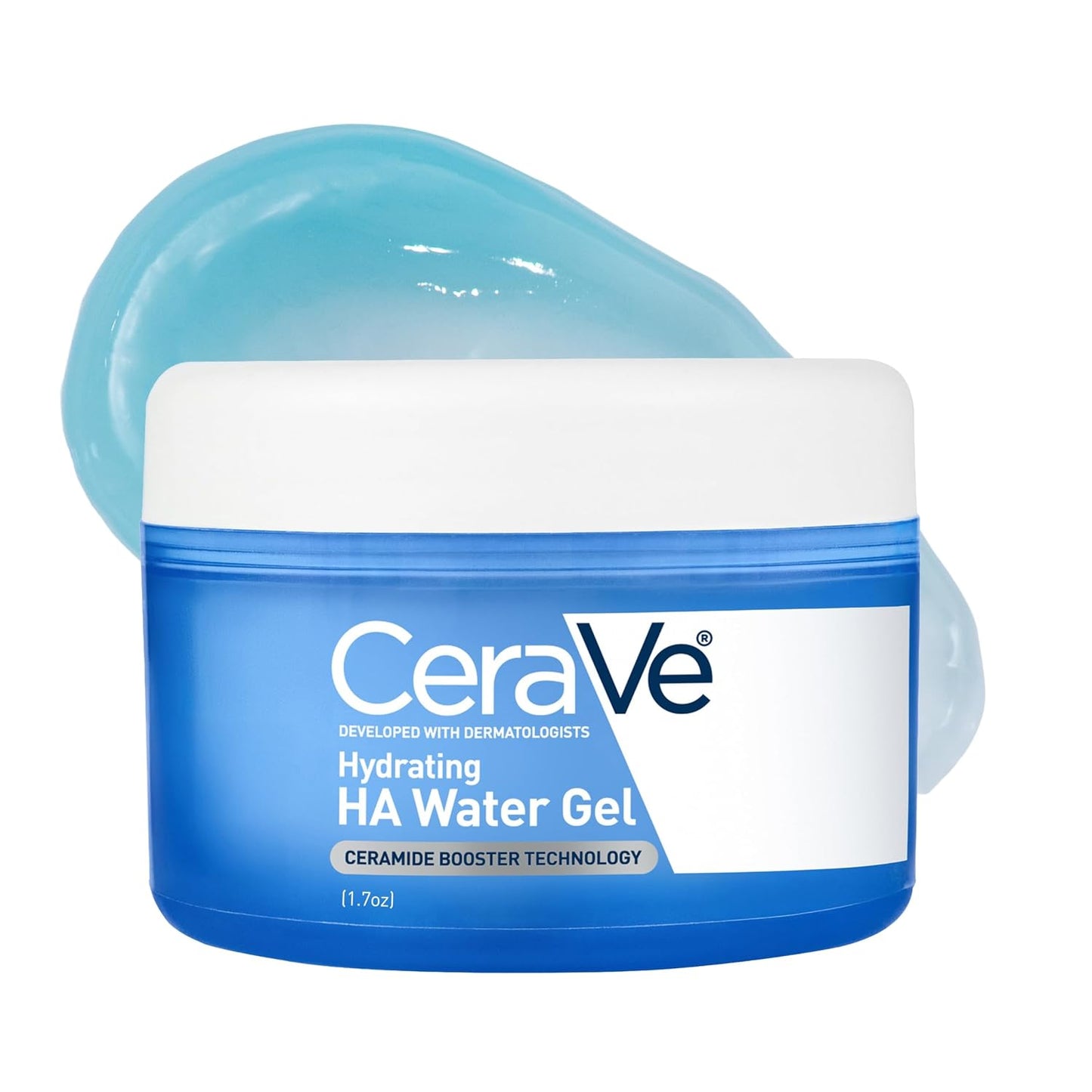 HotCeraVe Hydrating Hyaluronic Acid Water Gel, Lightweight Facial Moisturizer for Plumping Hydration with Ceramides, Hyaluronic Acid & Niacinamide, Fragrance-Free, Safe for Sensitive Skin 1.7oz