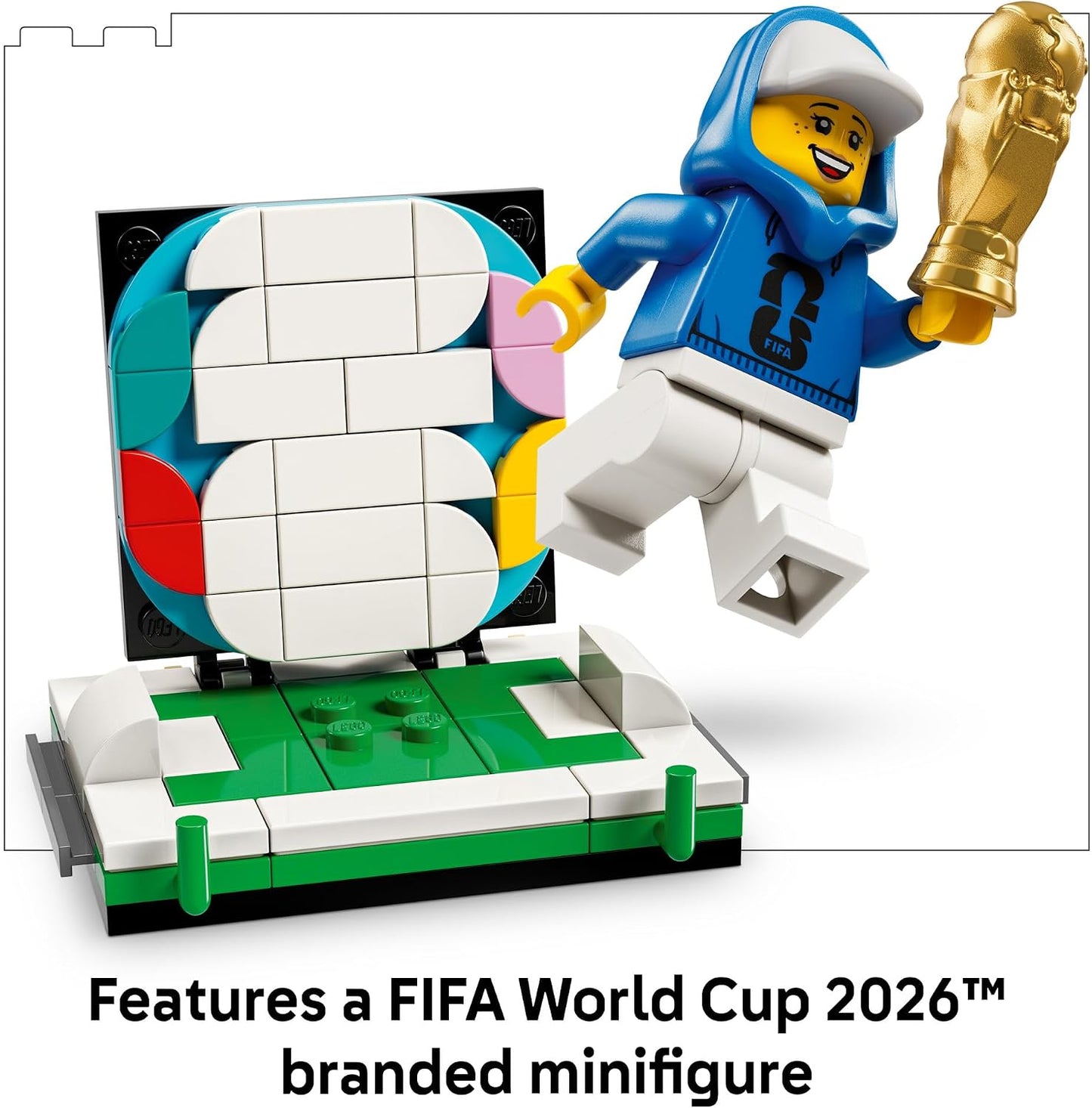 HotLEGO Editions FIFA World Cup Official Trophy Building Set - Kit for Display in Bedroom, Home Office, Book Shelf - Soccer Fans Collectible - W/World Cup 2026 Minifigure - Gift for Birthdays - 43020