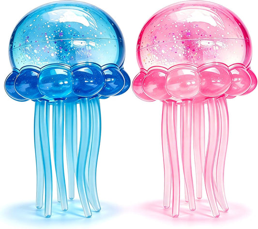 Hot 2Pcs Jellyfish Squeeze Toys, Drop Malt Sugar Balls Relieve Stress, Fidget Toy with a Super Solid for Kids, Sensory Toys for Anxiety and Stress Relief, Summer Party Gifts for Kids and Adult