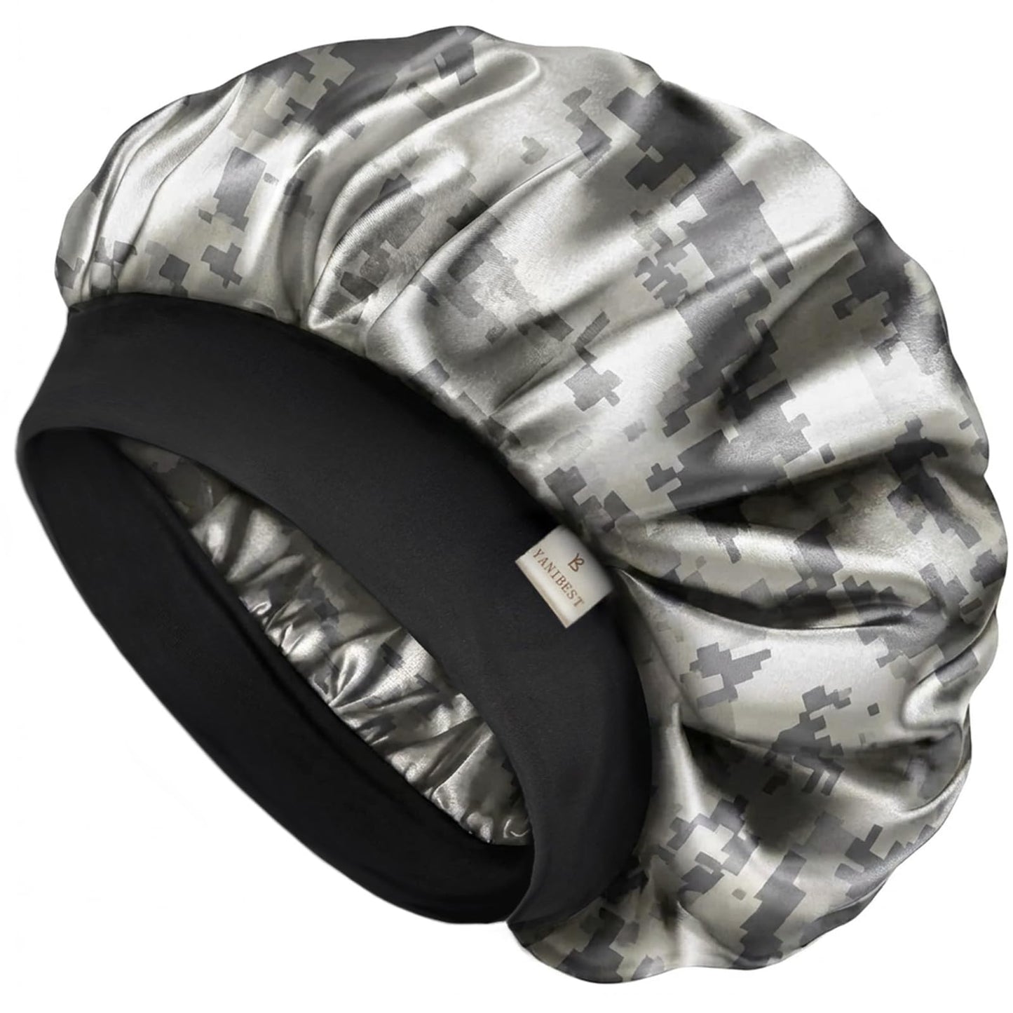 HotYANIBEST Soft Satin Bonnet for Men Women, Sleep Cap to Maintain Moisture | Unisex Double Layer, Bonnet for Sleeping, Protect Hair, Natural Wave, Curly Coily, Reduce Frizz, Adjustable Sleep Hat