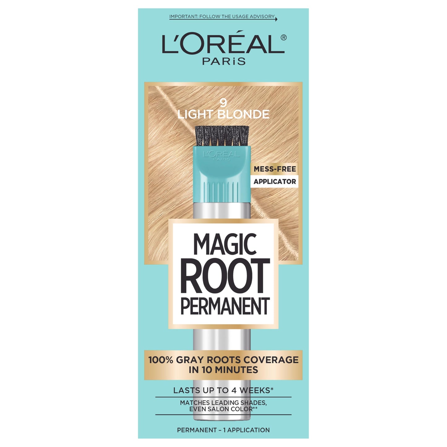 HotL'Oreal Paris Magic Root Permanent Hair Color Kit, 100% Gray Hair Coverage In Just 10 Minutes, Precision Brush Applicator for Seamless Application, 4 Dark Brown (2 Count)
