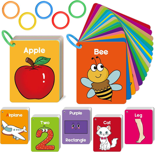 Hot Torlam Toddler Flash Cards Baby Cognitive Flashcards for Kids, Learning Alphabet, Numbers, Shapes & Colors, Animals, First Words, Body Parts, Foods, Preschool Kindergarten Activities Educational Toys