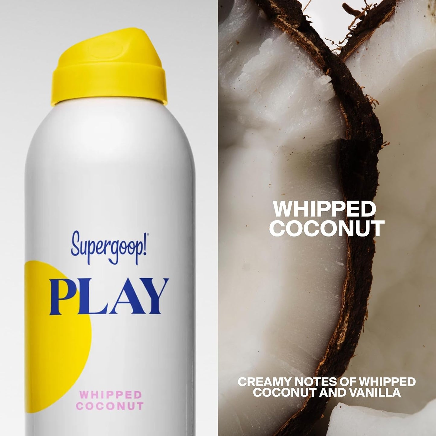 HotSupergoop! PLAY Antioxidant Body Mist w/Vitamin C - 6 fl oz - SPF 50 PA++++ Broad Spectrum Sunscreen - Body Spray - Great for Active Days - Whipped Coconut