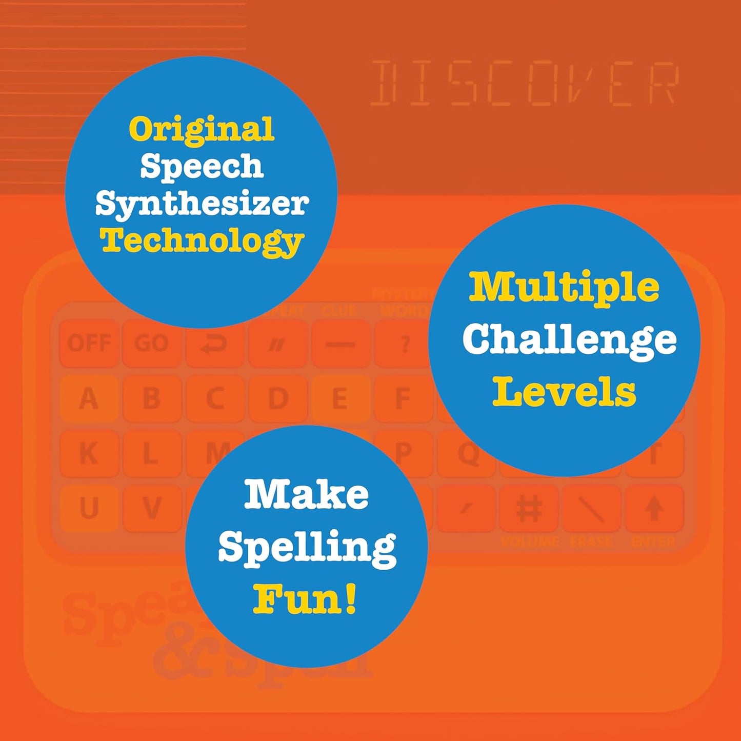 HotSpeak & Spell Educational Learning Toy, Spelling Games, 80s Retro Handheld | Educational Learning Toy, Spelling Games, 80s Retro Handheld, Autism Toys