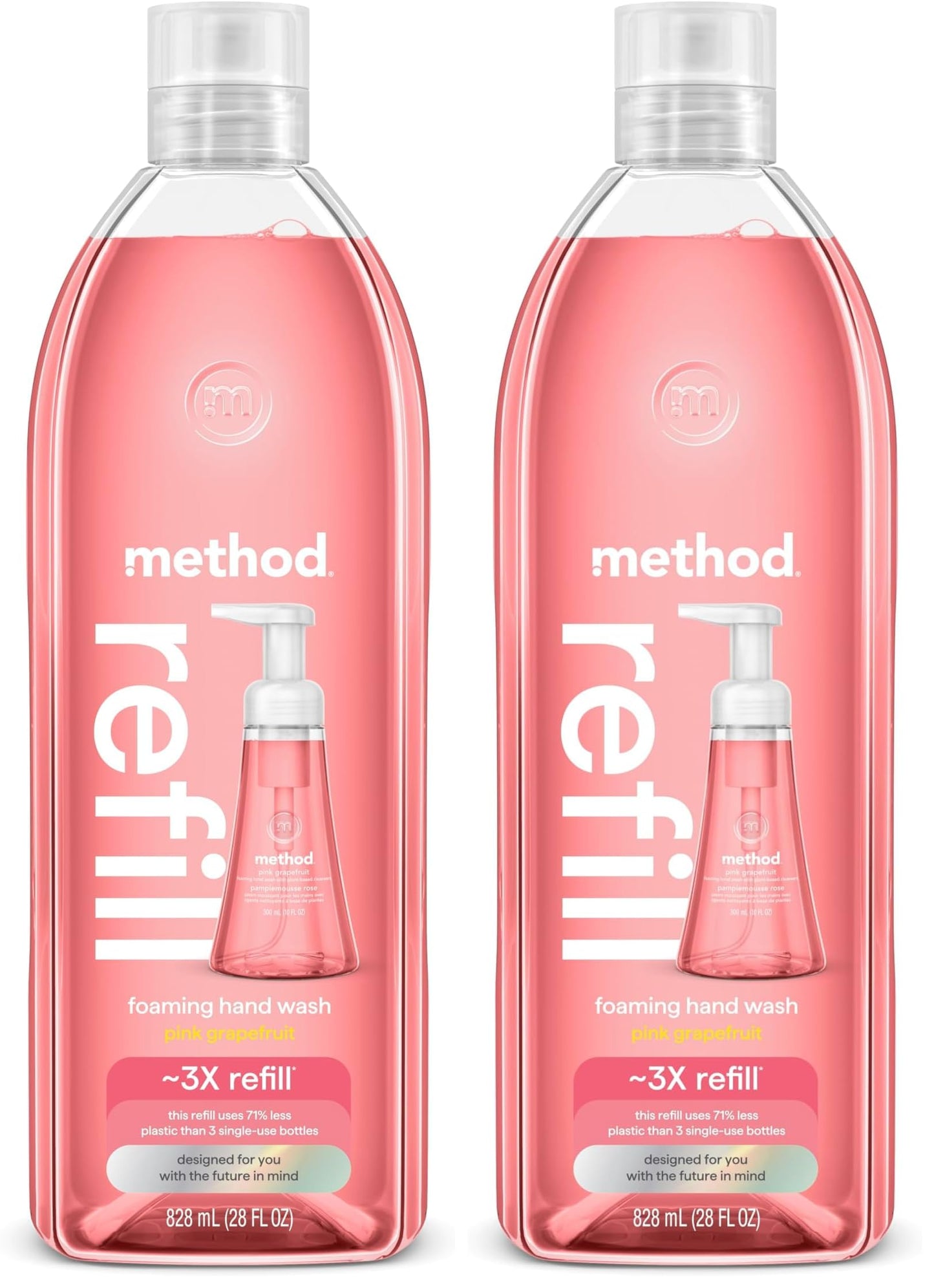 Hotmethod Foaming Hand Wash, Sweet Water - Leaves Hands Feeling Soft & Clean, for Bathroom & Kitchen, Notes of Dewy Lemon Leaf, Grapefruit & Star Jasmine, 10 fl oz, 3 pack