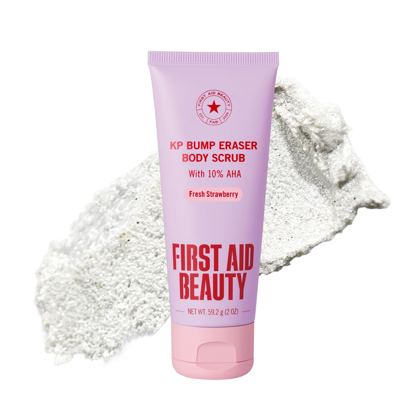 HotFirst Aid Beauty KP Bump Eraser Body Scrub with 10% AHA - Dermatologist-Tested Keratosis Pilaris Exfoliator - Support for Rough Bumps, Uneven Skin Texture & Strawberry Skin - Sensitive Skin