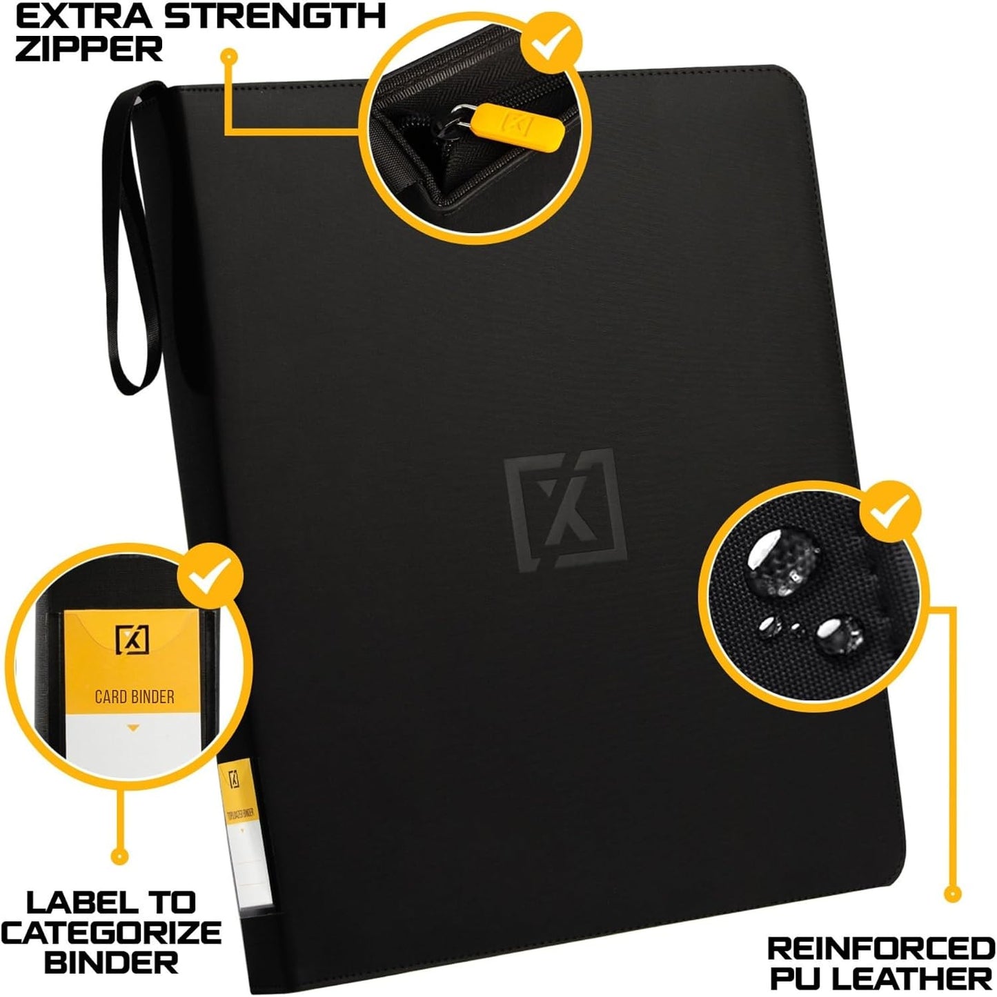 Hot X PRO Top Load Card Binder - Compatible with Top-loading Card Cases - Fits 252 | 20 Premium Loaders Included | 9-Pocket Ringless Double-Sided Pages | Premium Storage for TCG & Sports Cards