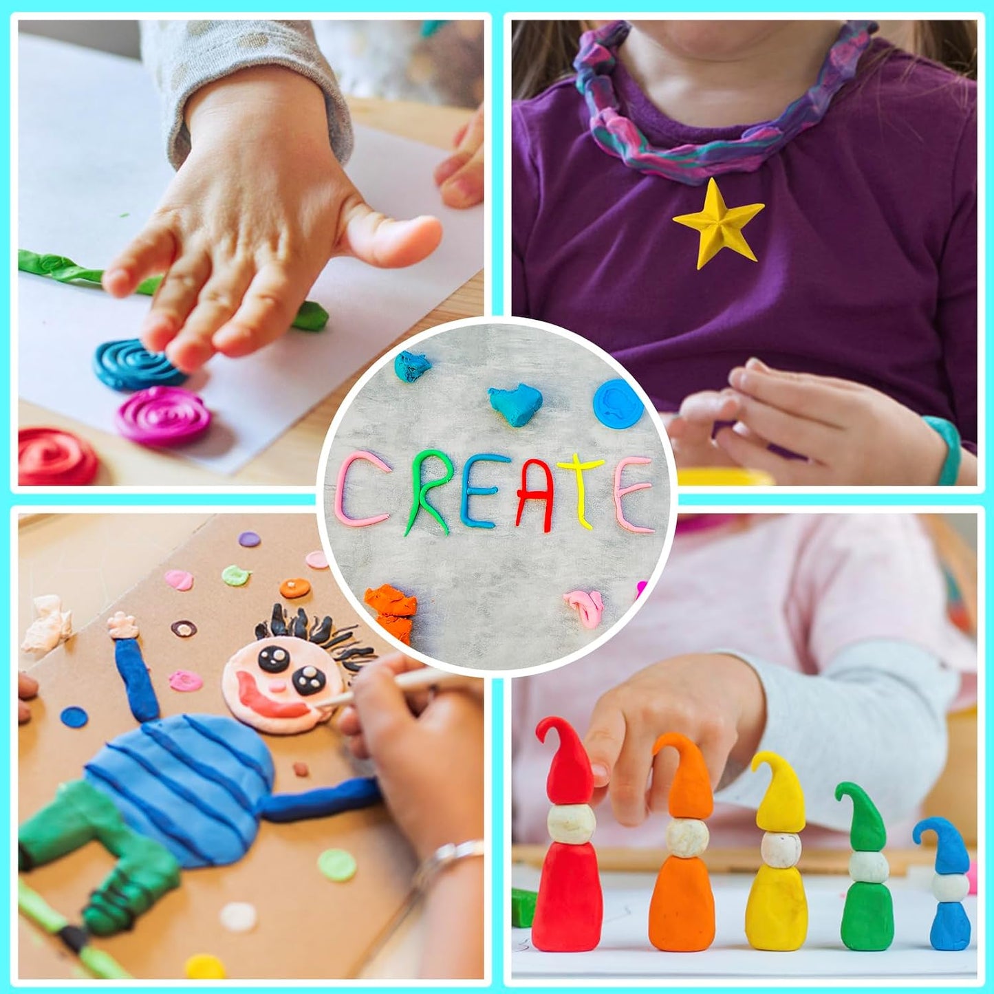 HotESSENSON Air Dry Clay 150 Colors, Modeling Clay for Kids | DIY Molding Magic Clay, Includes Tools, Toys Gifts for Age 3 4 5 6 7 8+ Years Old Boys Girls