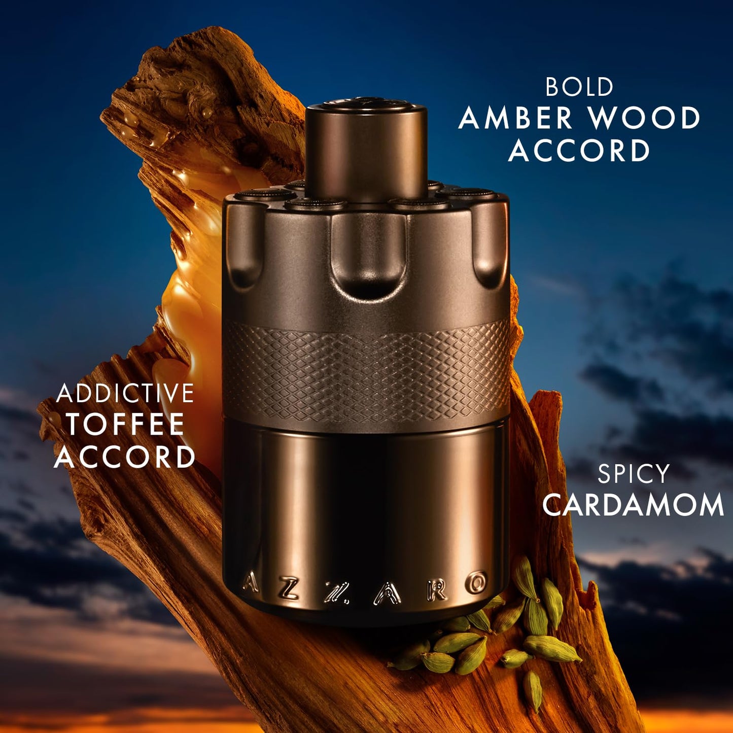 Hot Azzaro The Most Wanted Eau de Parfum Intense - Woody & Seductive Mens Cologne - Fougère, Ambery & Spicy Fragrance for Date Night - Lasting Wear - Luxury Perfumes for Men