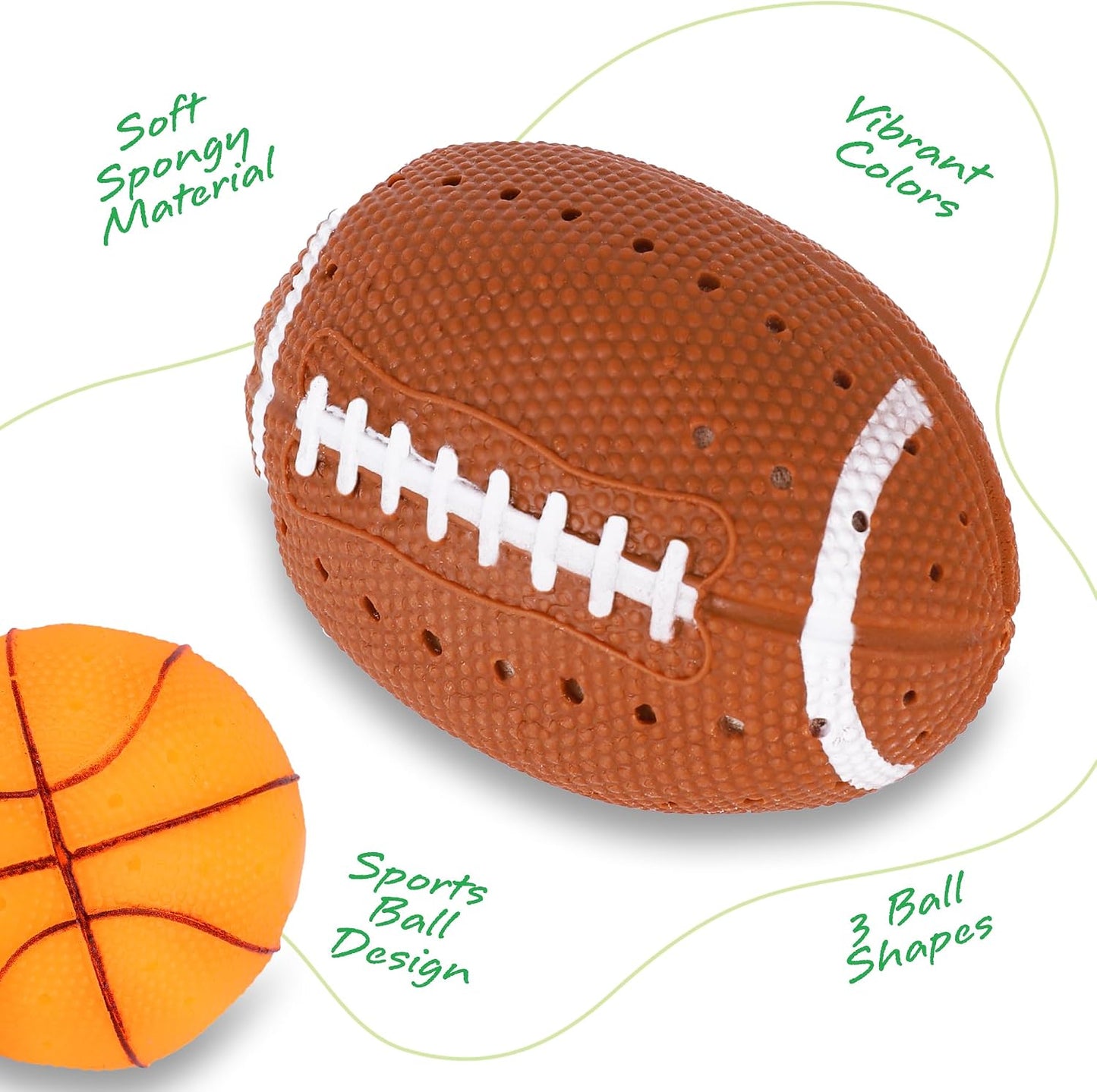 Hot ArtCreativity Pool Toys for Toddlers 1-3, Splash Sports Balls Water Toys, 3 Different Athletic Water Ball Designs Include Football, Basketball & Soccer Ball, Spongy Pool & Bath Toys for Kids Ages 4-8