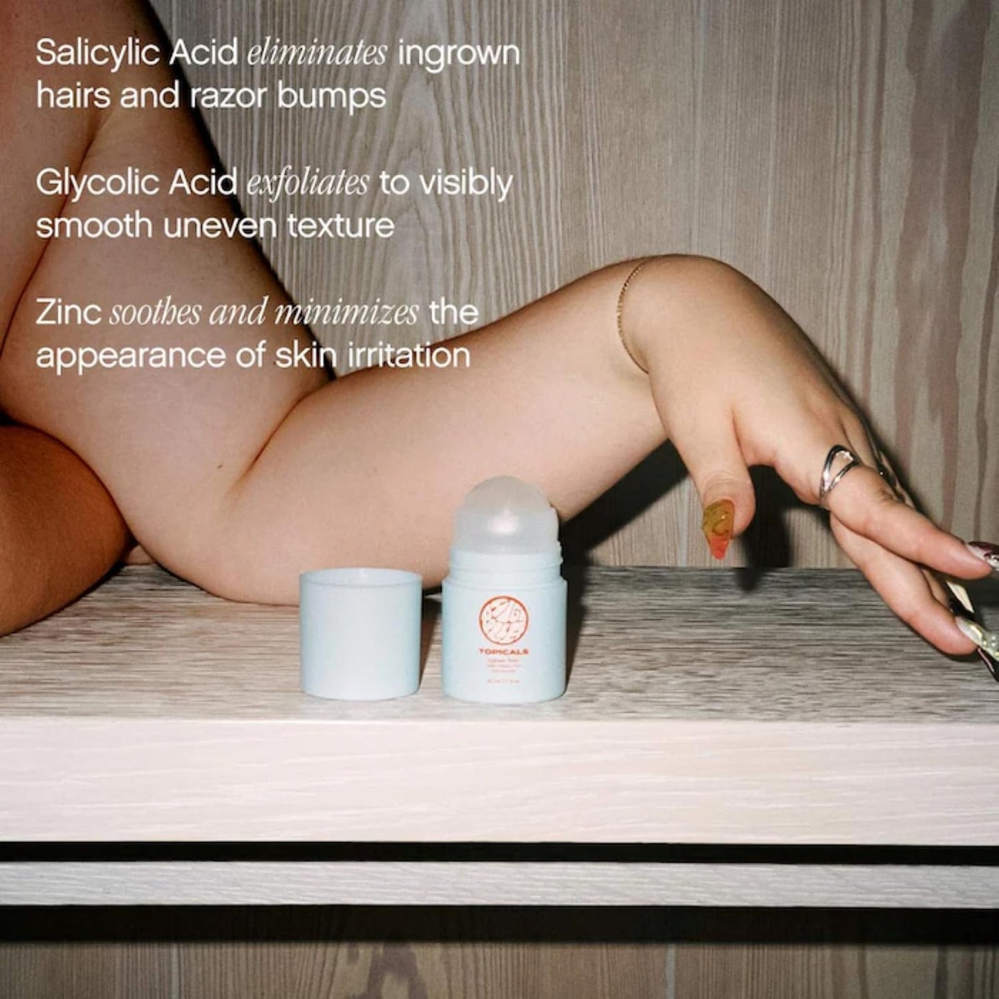 HotTopicals, High Roller Ingrown Hair Serum, Soothes Irritated Skin, 1.7 Fl Oz | Roll-On Tonic for Face, Armpits & Bikini Areas, Salicylic & Glycolic Acid, Vegan, Cruelty-Free