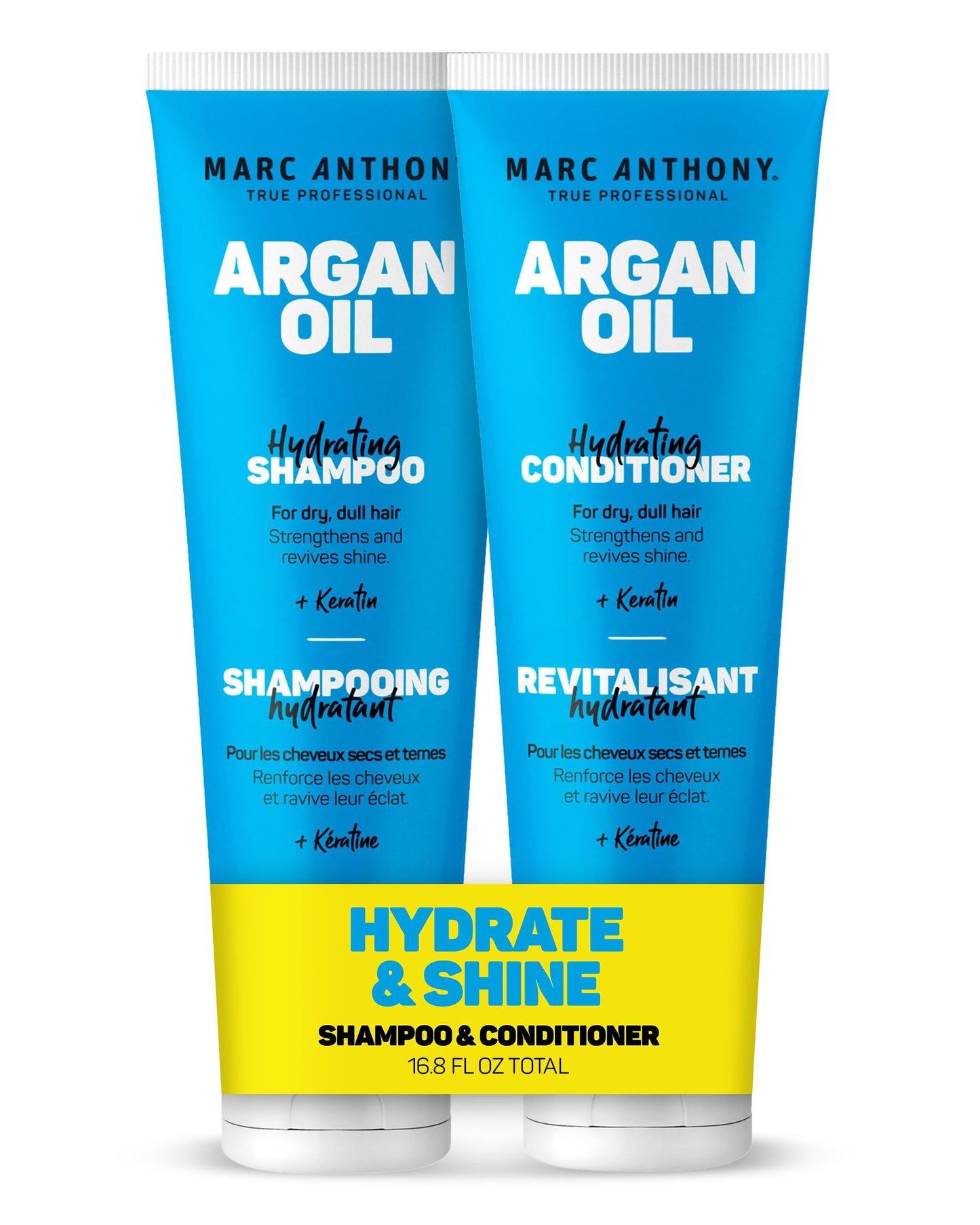 HotMarc Anthony Shampoo and Conditioner Gift Set, Grow Long Biotin - Anti-Frizz Deep Conditioner For Split Ends & Breakage - Vitamin E, Caffeine & Ginseng for Curly, Dry & Damaged Hair