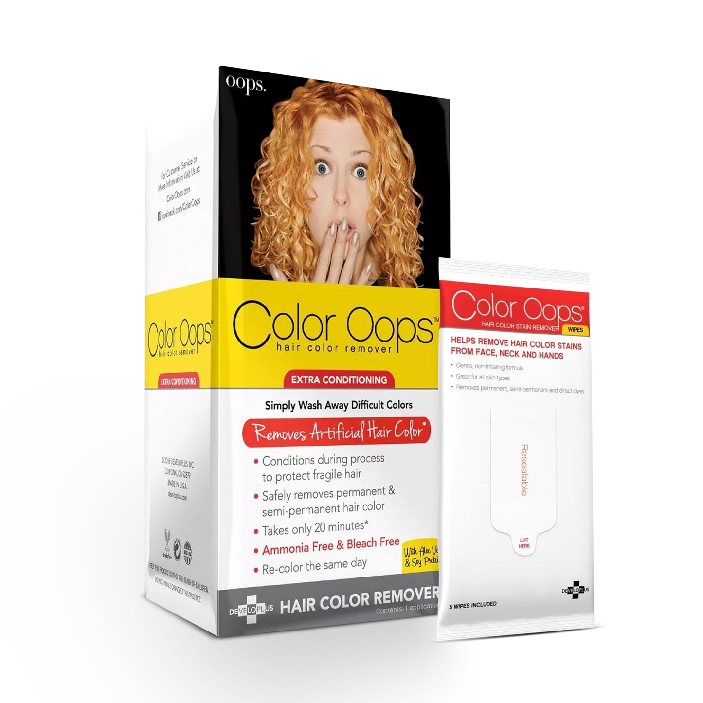 HotColor Oops Extra Conditioning Hair Color Remover, 1 Application | Processes in 20 Minutes, Safely Removes Permanent & Semi-Permanent Dye, Ammonia & Bleach Free