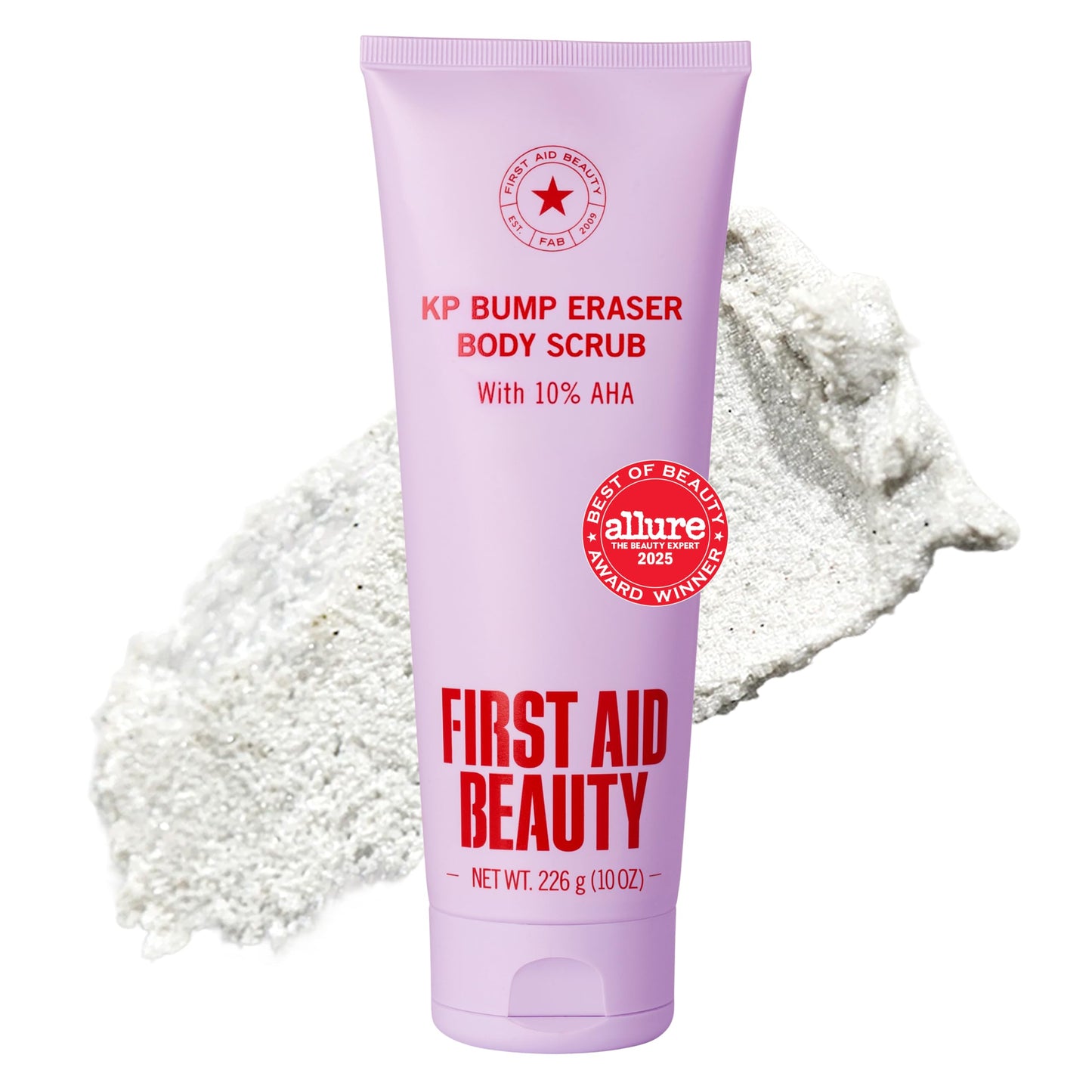 HotFirst Aid Beauty KP Bump Eraser Body Scrub with 10% AHA - Dermatologist-Tested Keratosis Pilaris Exfoliator - Support for Rough Bumps, Uneven Skin Texture & Strawberry Skin - Sensitive Skin