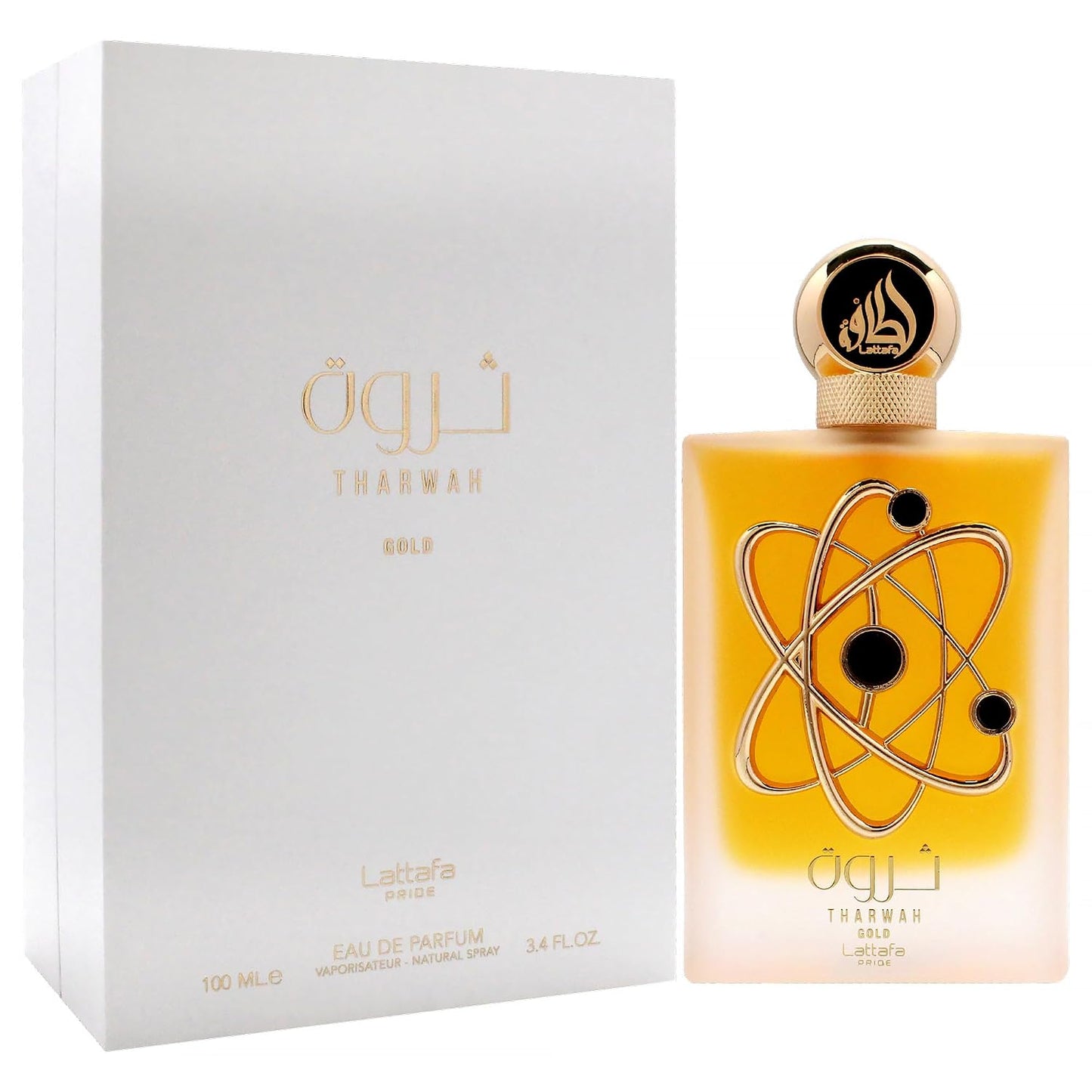 Hot Lattafa Perfumes Tharwah Gold for Unisex Eau de Parfum Spray, 3.4 Ounce