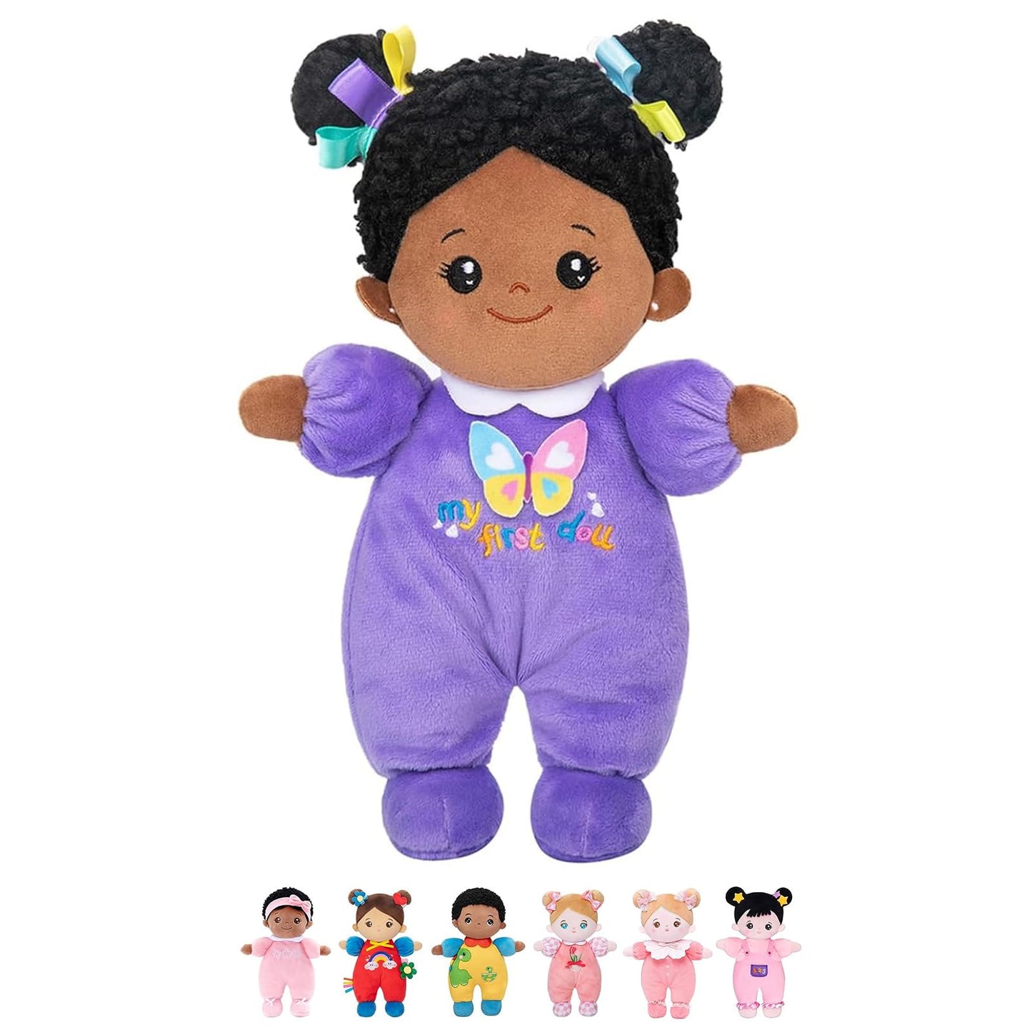 Hot OUOZZZ Soft Plush Baby Doll 10" Tulip Pink Snuggle Buddy | First Birthday Toys for 1 Year Old Girl, Ideal 1 Year Old Girl Gifts & Baby Girl Gifts, Cuddly Toy for Infants & Toddlers