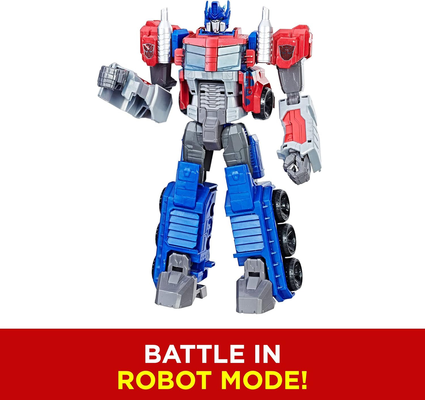 HotTransformers Toys Heroic Optimus Prime Action Figure - Timeless Large-Scale Figure, Changes into Toy Truck - Toys for Kids 6 and Up, 11-inch (Amazon Exclusive)