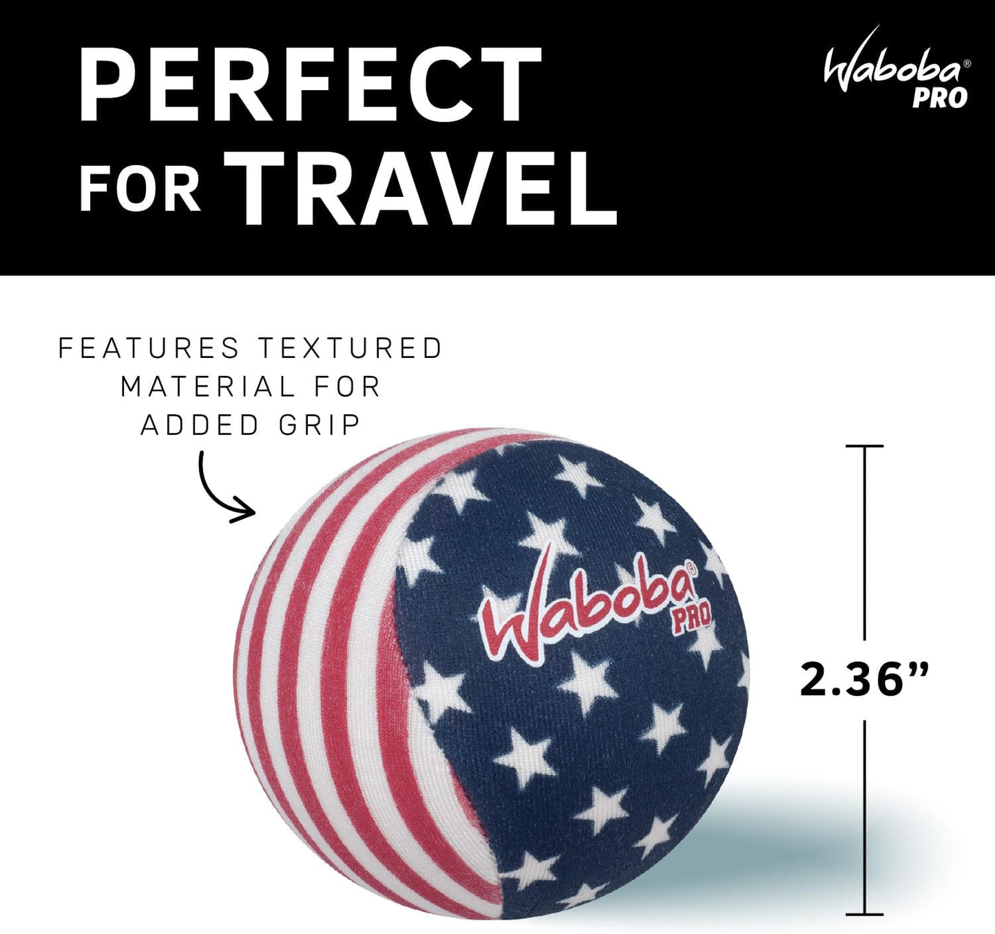 HotWaboba Original Water Skipping Ball Toy, Stars & Stripes | for Swimming Pool and Beach Games, for Kids and Teens