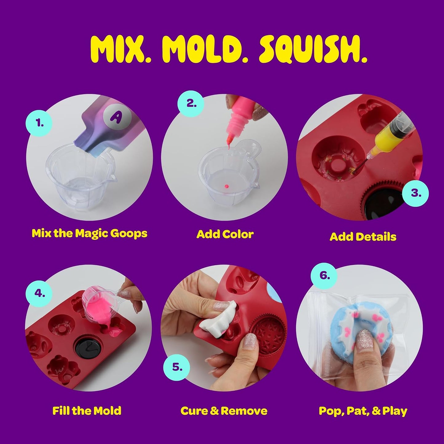 HotTaba Squishy Making Kit for Kids - Gifts for Girls - Kids Crafts - 6 7 8 9 10 11 12 Year Old Girl Birthday Gift - Squishies Craft Kits - Arts and Crafts for Kid for 8-12 - Toys for Girls