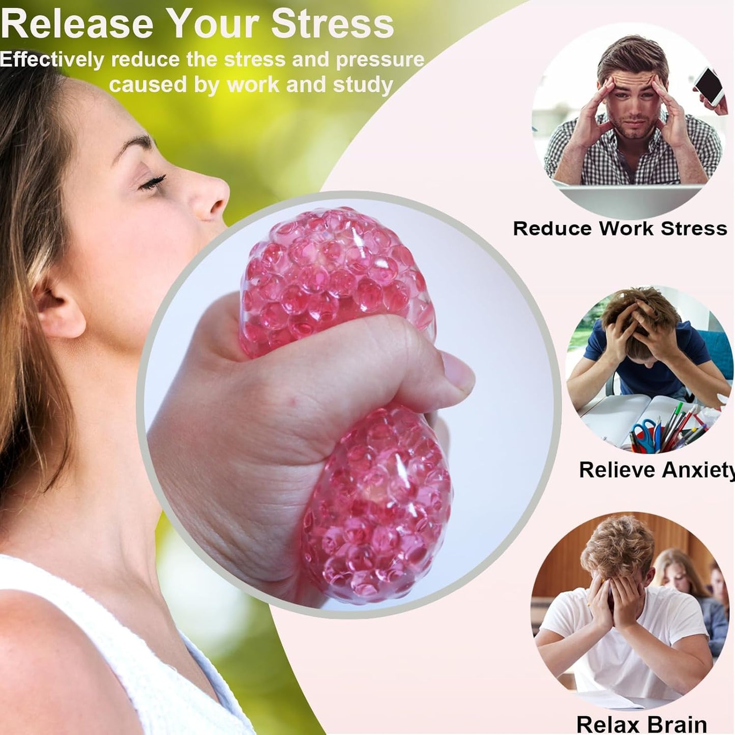 Hot 15pcs DIY Stress Ball Kit – Blank Skins with Air Pump & Expander Tool for Making Pressure Balls, Make Your Own Fidget Pressure Balls (15Transparent)