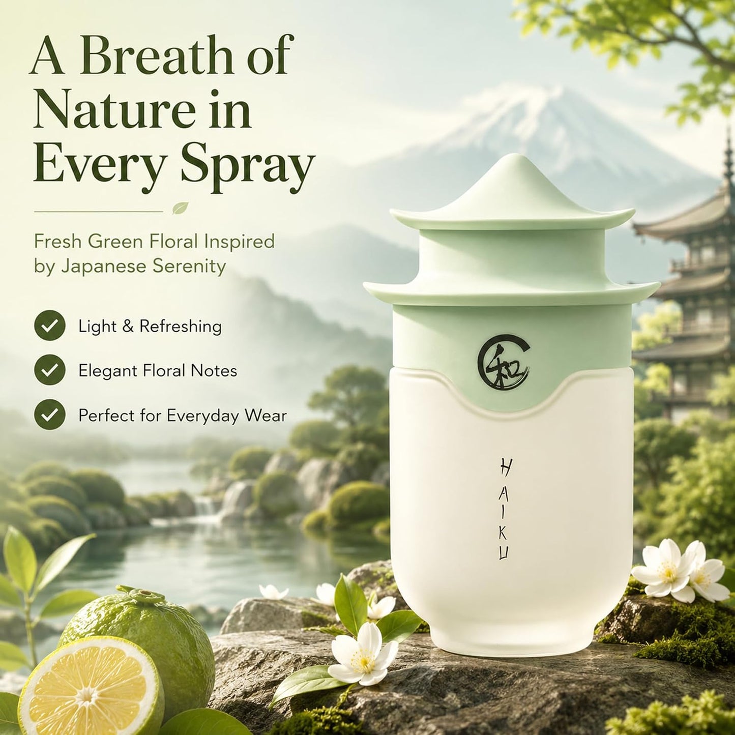 Hot AVON Haiku Eau de Parfum Fragrance for Women - 1.7 oz | Nature Inspired Women’s Fragrances – Fresh Green Floral Long Lasting Perfumes for Women with Japanese Yuzu