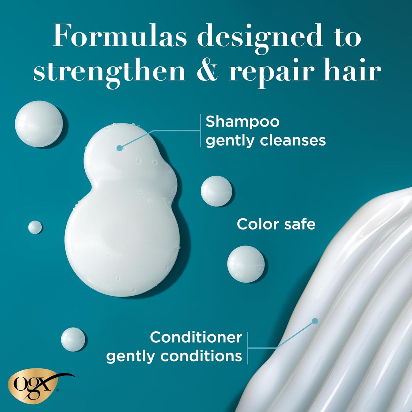 HotOGX Renewing + Argan Oil of Morocco Shampoo & Conditioner Set, Damage Repairing Shampoo & Conditioner Helps Strengthen & Repair Dry, Damaged Hair, Sulfate-Free Surfactants, 13 fl. Oz, 2 Pack