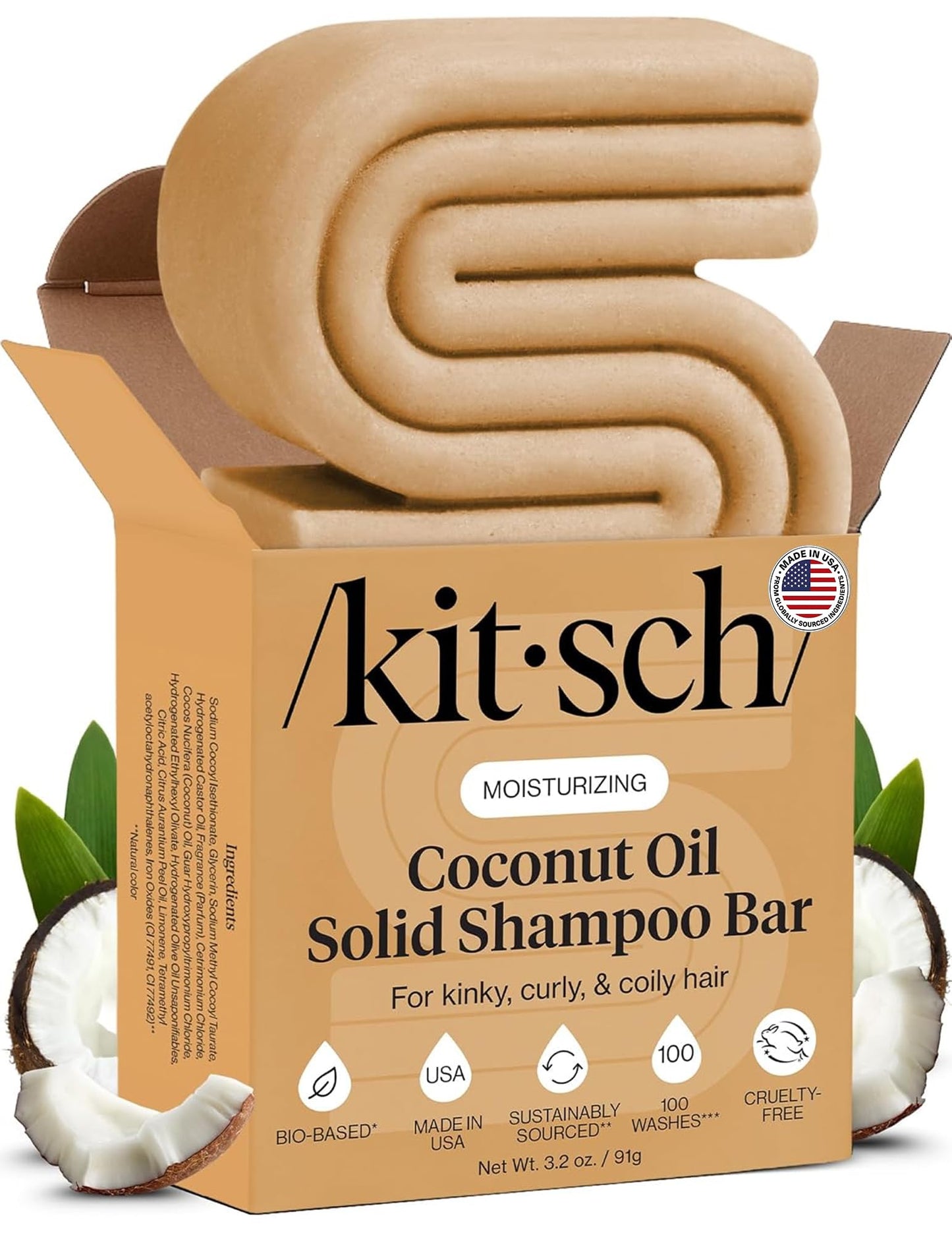HotKitsch Rosemary & Biotin Shampoo Bar Soap for Hair Growth - 3.5 oz | Strengthening, Thickening & Volumizing Hair Shampoo for Women and Men - Free of Paraben, Sulfate & Silicone - Made in USA