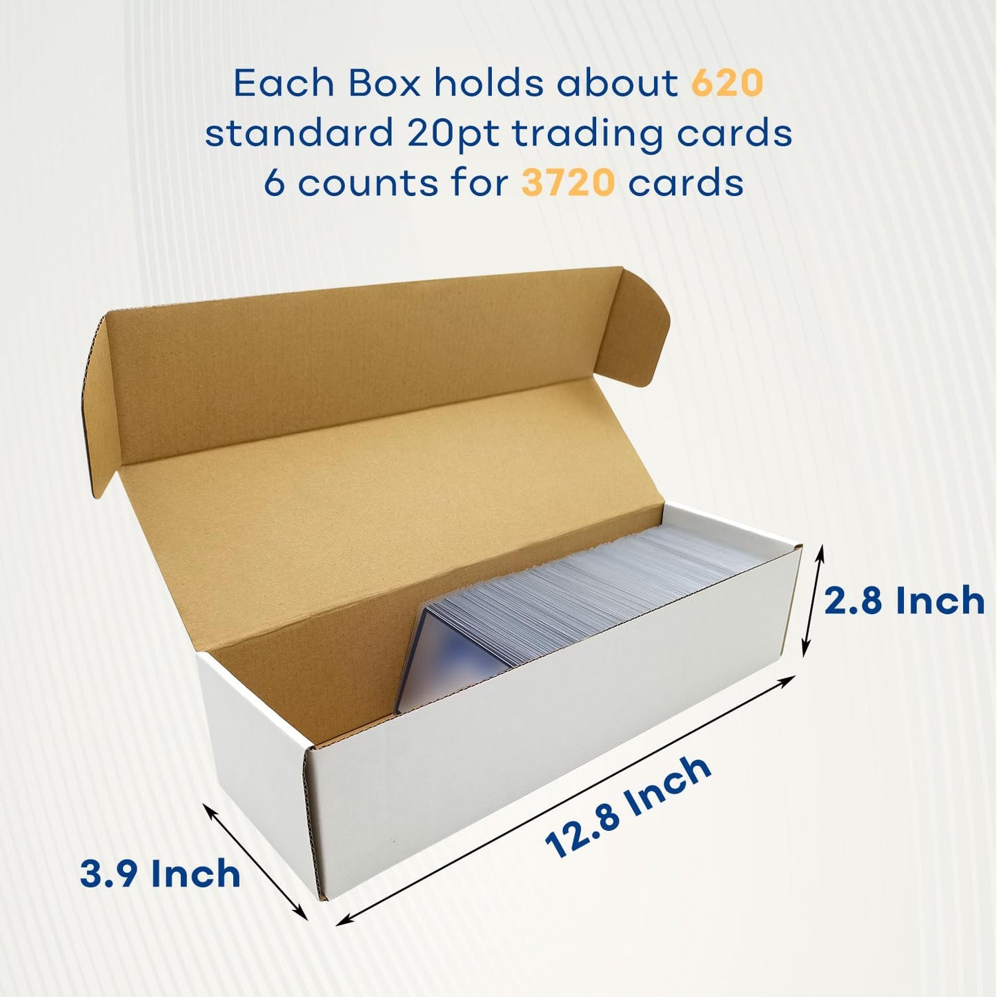 Hot Fageverld Trading Card Storage Box, Mtg Storage Box with Dividers, Cardboard Collector Box for TCG, Baseball Sports Cards, 6 Count
