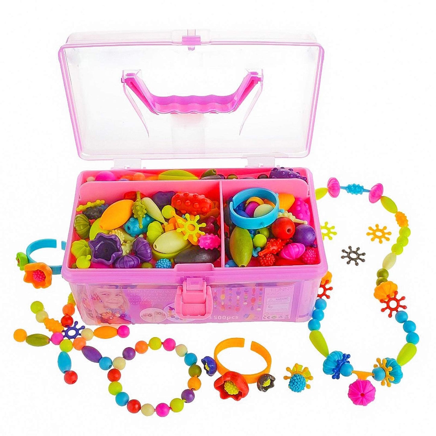 Hot GILI Pop Beads - Jewelry Making Kit for 3 4 5 6 7 8 Year Old Little Girls - Arts and Crafts Toys for Kids Age 4yr-8yr - Necklace Bracelet Creativity Snap Set Top Best Christmas Birthday Gifts (500pcs)