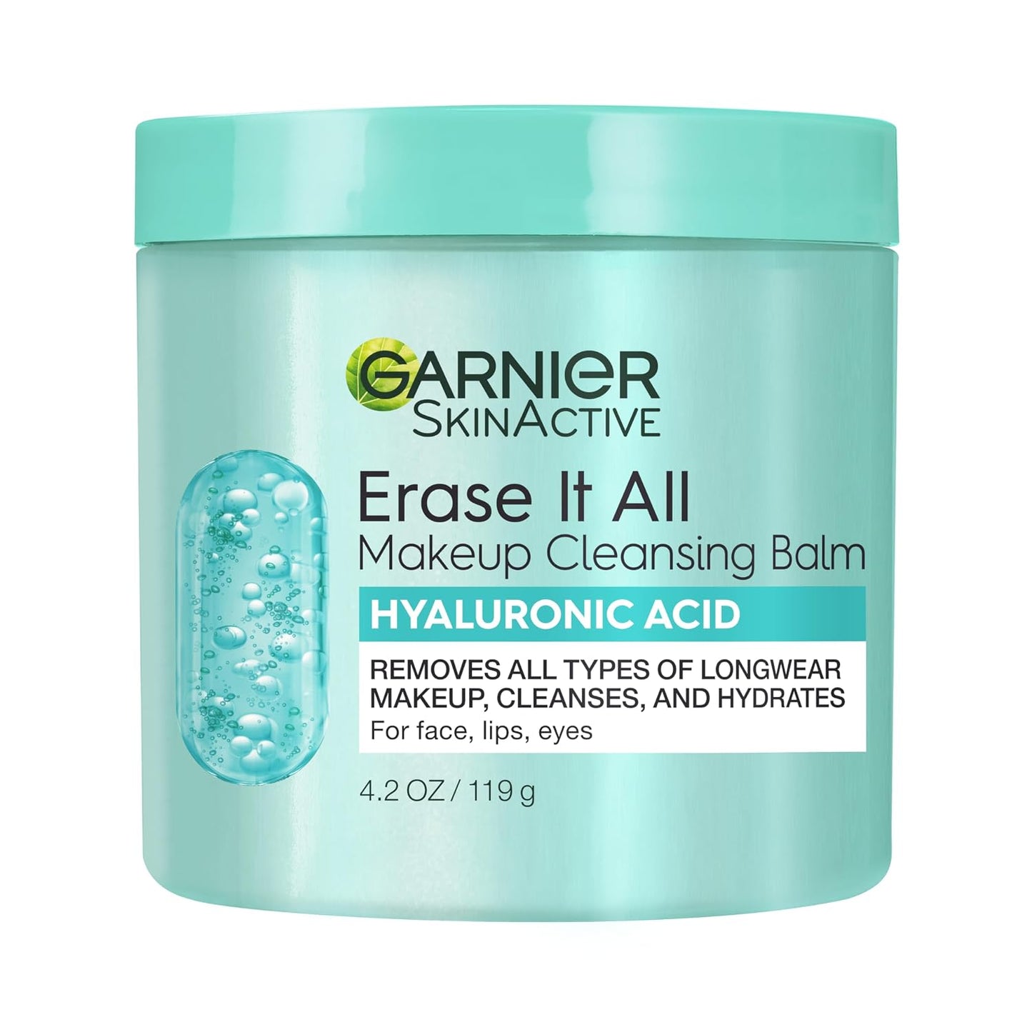 HotGarnier Erase It All Makeup Cleansing Balm with Hyaluronic Acid, Replumping Facial Cleanser and Makeup Remover, 4.2 Oz