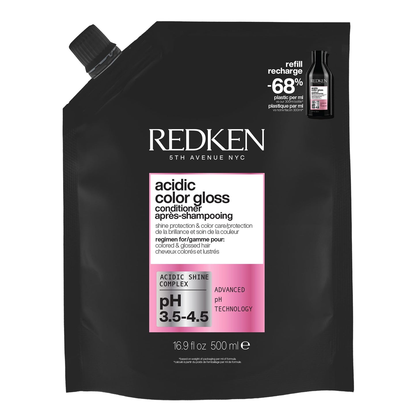 HotRedken Acidic Color Gloss Conditioner - Color Protection & Vibrancy, Salon-Grade Hair Shine, For Color-Treated Hair