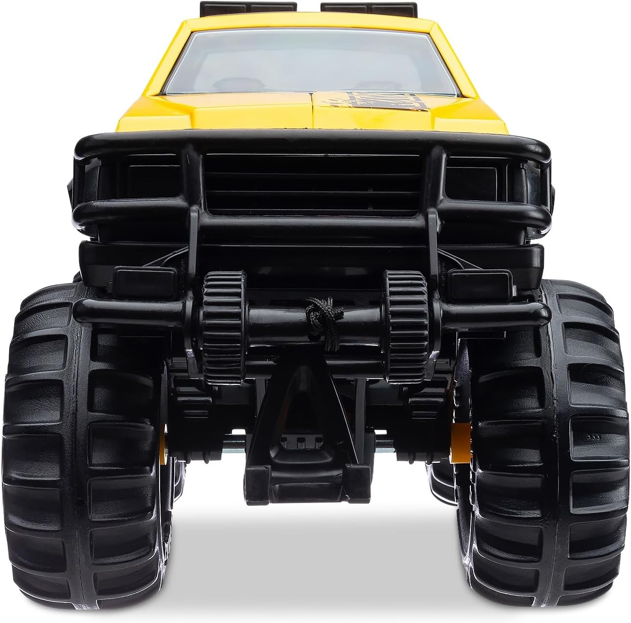 HotTonka Steel Classics 4x4 Pickup Truck - Made with Steel & Sturdy Plastic, Yellow Toy Construction Truck, Boys and Girls, Kids, Toddlers, Ages 3+