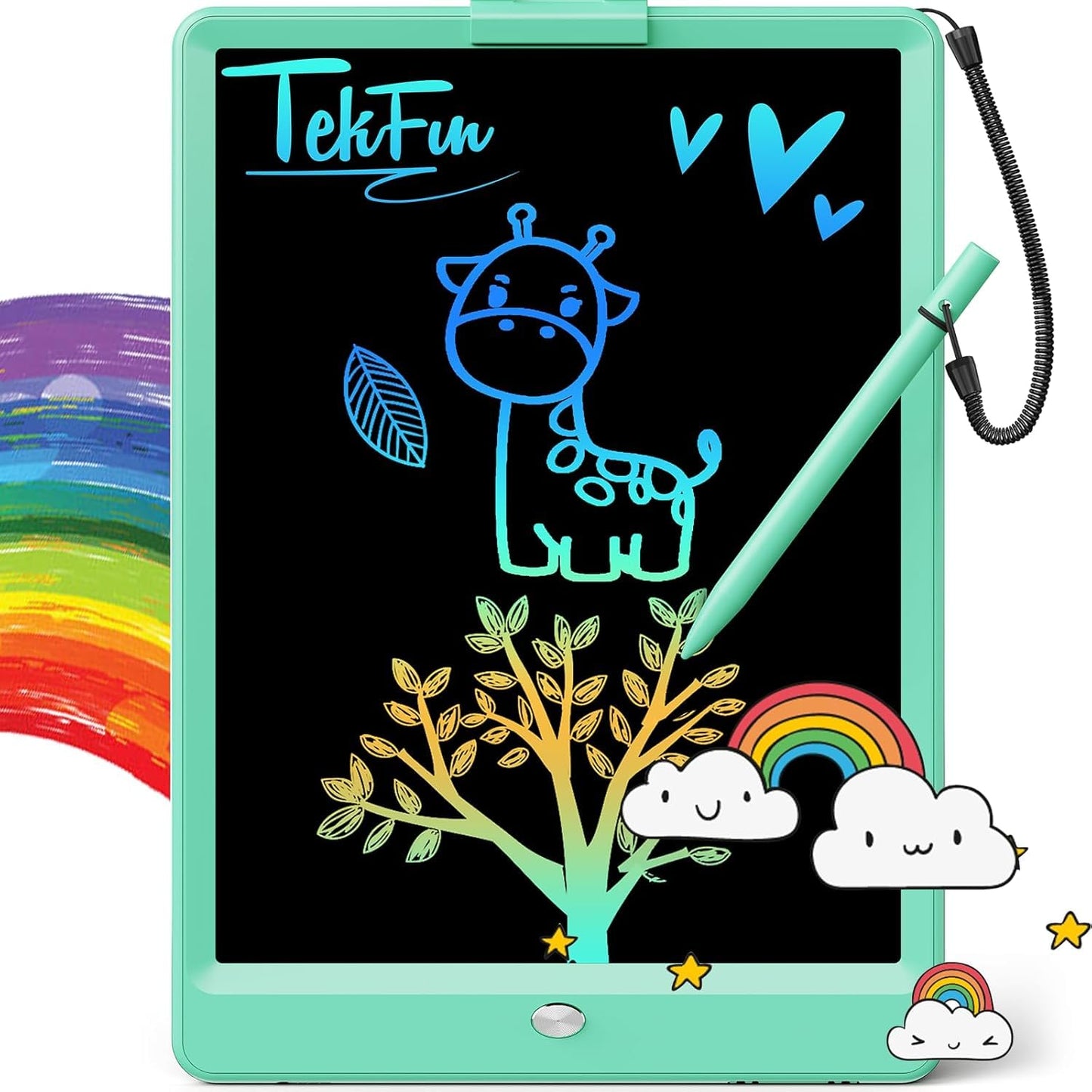 Hot TEKFUN LCD Writing Tablet for Kids, 10-inch Coloring Drawing Pad, Mess Free Doodle Board, Airplane Travel Toys for Boys and Toddlers, Road Trip Essentials, Gifts for 3 4 5 6 7 8 Year Old Girls (Pink)