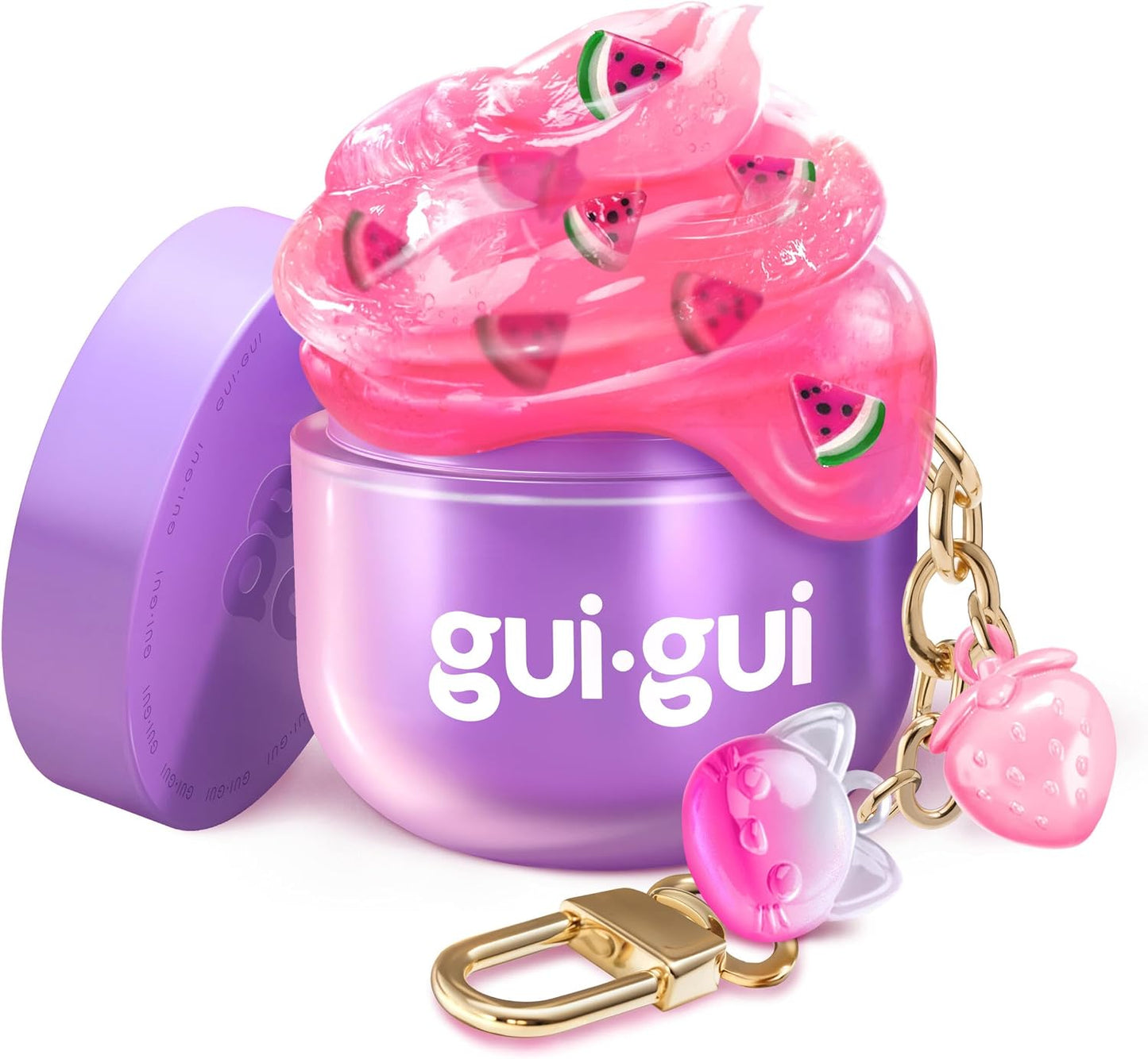 Hot GUI GUI Mini Bundle Pack Slime Kit, Scented Slime for Kids 6+ | 4 collectible minis with gloss, butter, fluffy cloud slime, and clear textures plus charm clips, birthday gifts for girls 6+