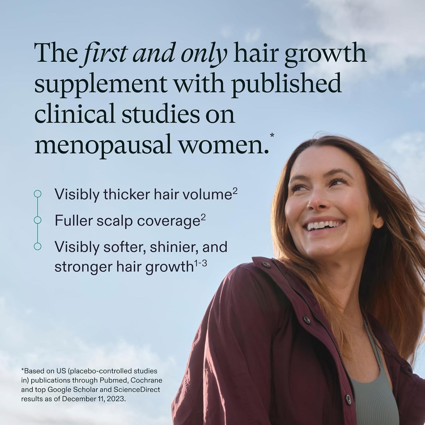 HotWomen's Balance Hair Growth Supplements, Ages 45 and Up, Clinically Tested for Visibly Thicker Hair and Scalp Coverage, Dermatologist Recommended - 1 Month Supply
