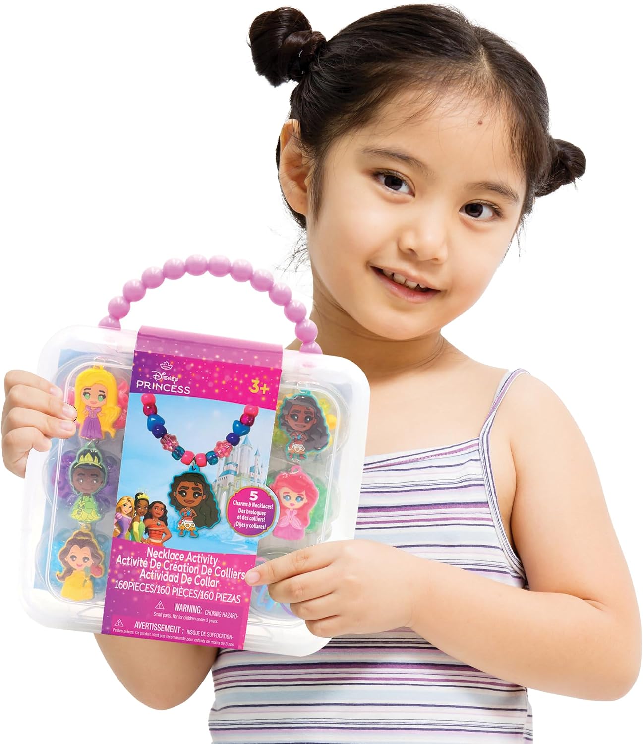 HotDisney Princess Necklace Activity Case – Jewelry Making Kit with Beads, Charms & Strings – Create Custom Princess Necklaces – Craft Gift for Girls Ages 3+ – Portable Storage Case Included | Craft Kit Includes Charms & Strings to Create 5 Custom Necklac