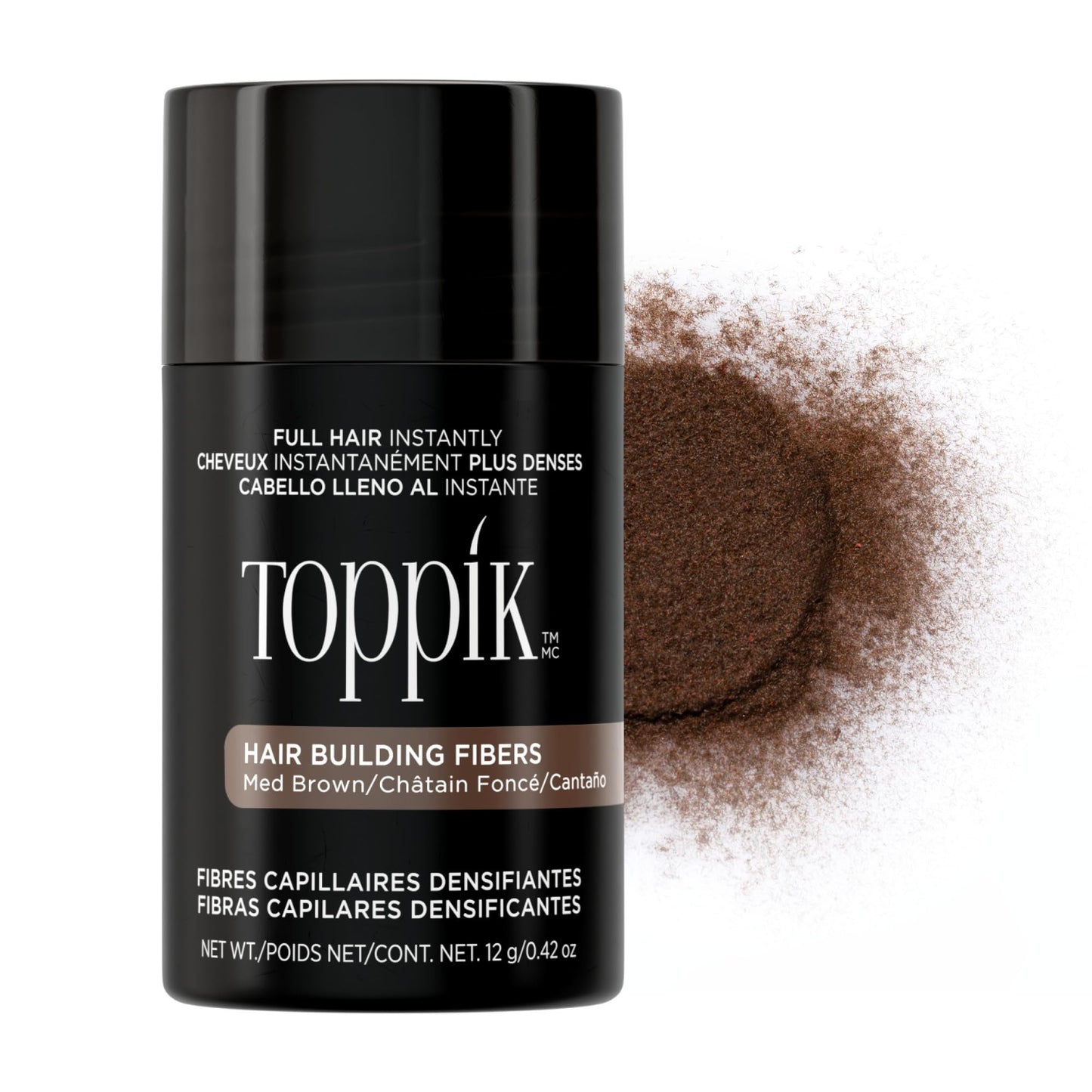 HotToppik Hair Building Fibers, Fill In Fine or Thinning Hair Instantly Thicker, Fuller Looking Hair 9 Shades,4 size options