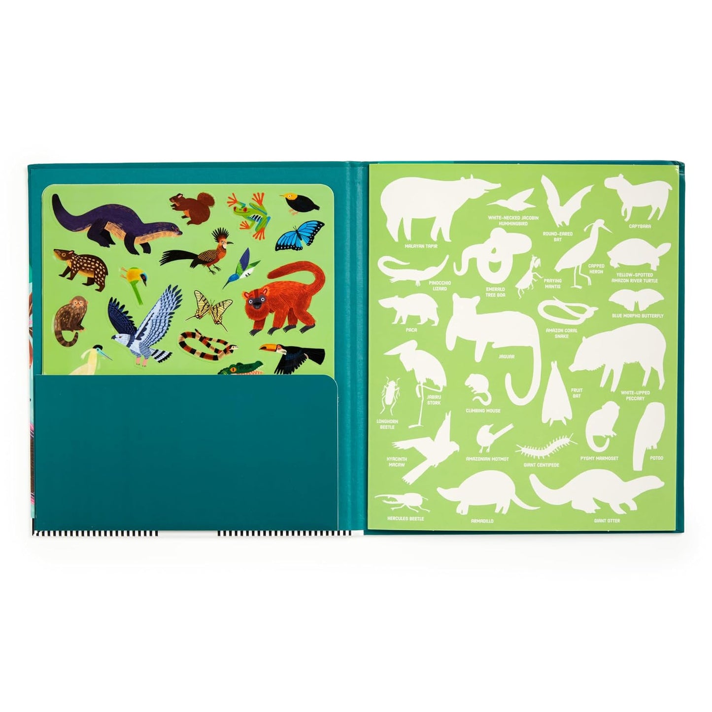 Hot Mudpuppy Rainforest- Sticker Play Reusable Activity Kit Featuring Fun Illustrations of Rainforest Animals for Children Ages 3 and Up