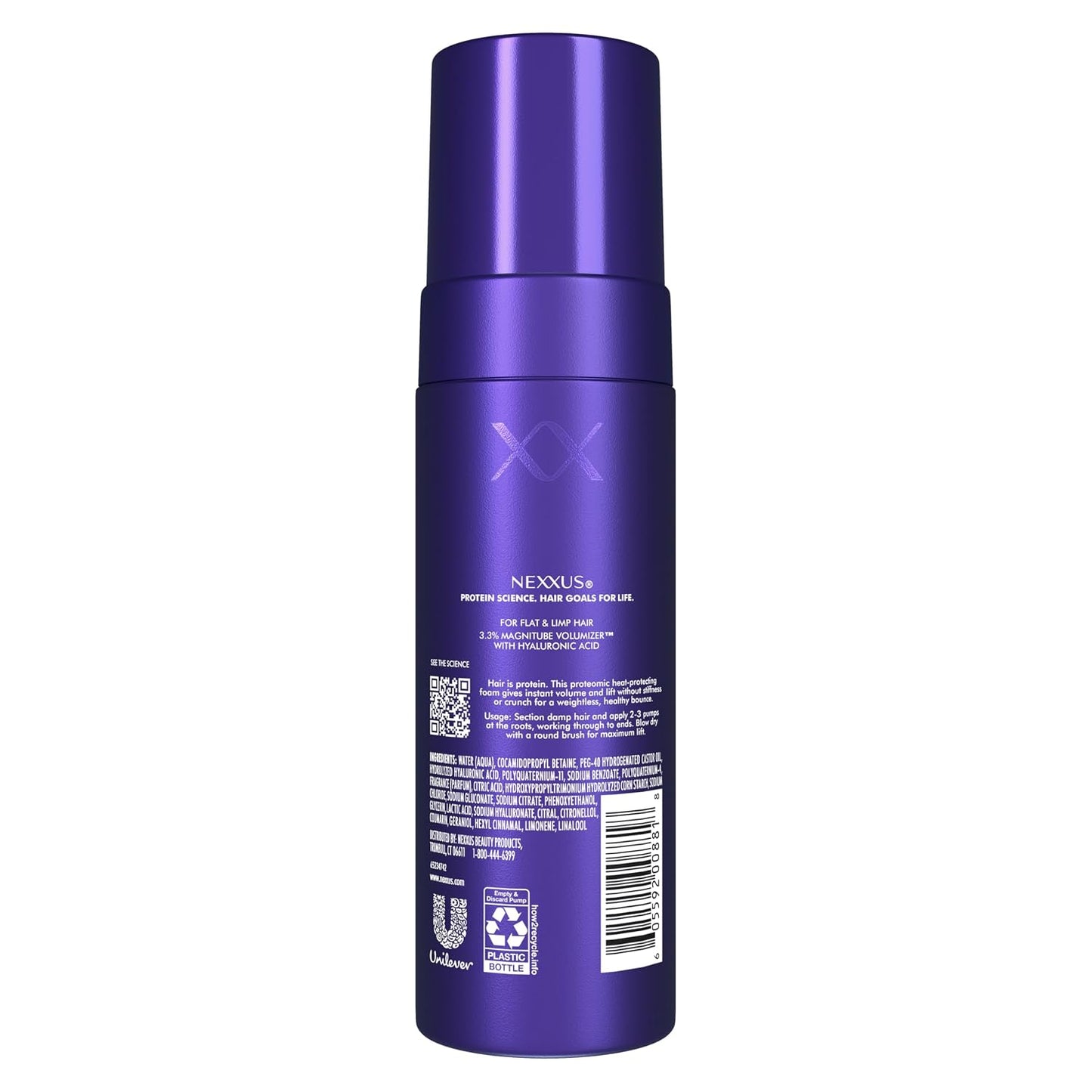 HotNexxus Hy-Volume Cloud Foam Hair Foam for Lift and Volume For Flat & Limp Hair Hair Styling Foam Powered by Magnitube Volumizer Technology with Hyaluronic Acid 5.5 fl oz