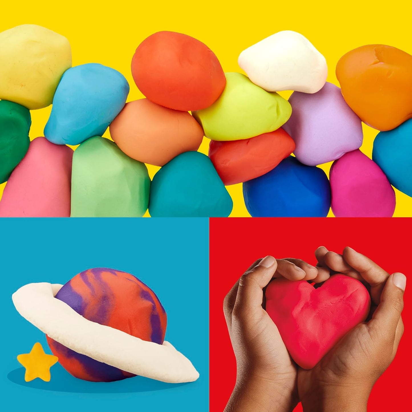 HotPlay-Doh Jewel Colors Bulk 12-Pack of 4-Ounce Cans, Holiday Stocking Stuffers, Prizes & Party Favors, Kids Arts & Crafts, Preschool Toys, Ages 2+ (Amazon Exclusive), 1 Kg