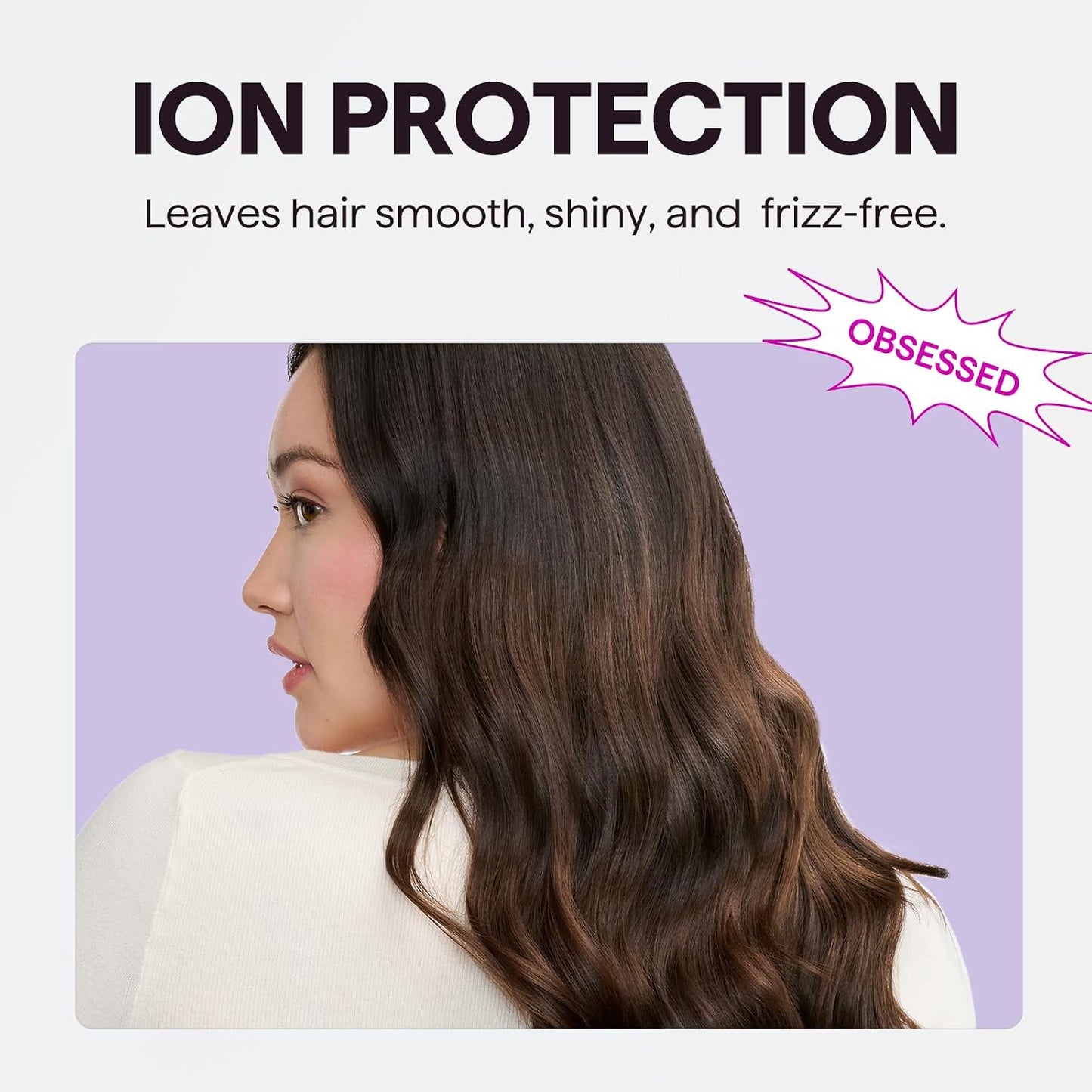 HotWavytalk Hair Dryer with Diffuser, Blown Away Ionic Hair Dryer for Curly Hair with Comb, 1875W Fast Drying Blow Dryer with Ceramic Technology, 3 Attachments for All Hair Types, Light and Quiet, Black