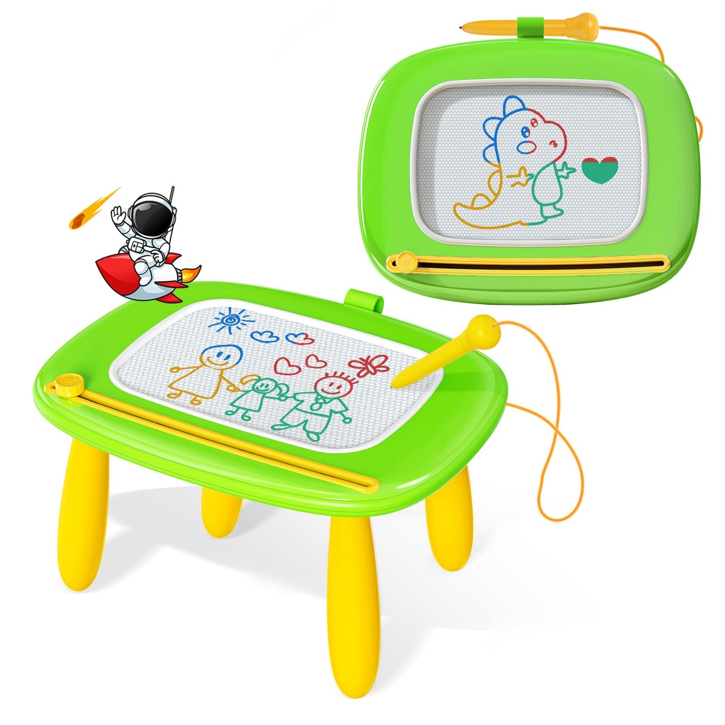 HotKikidex Magnetic Drawing Board, Toddler Girl Toys for 1-3 Year Old, Doodle Board Pad Learning and Educational Toys for 1 2 3 Year Old Baby Kids Birthday Gift (Light Blue)