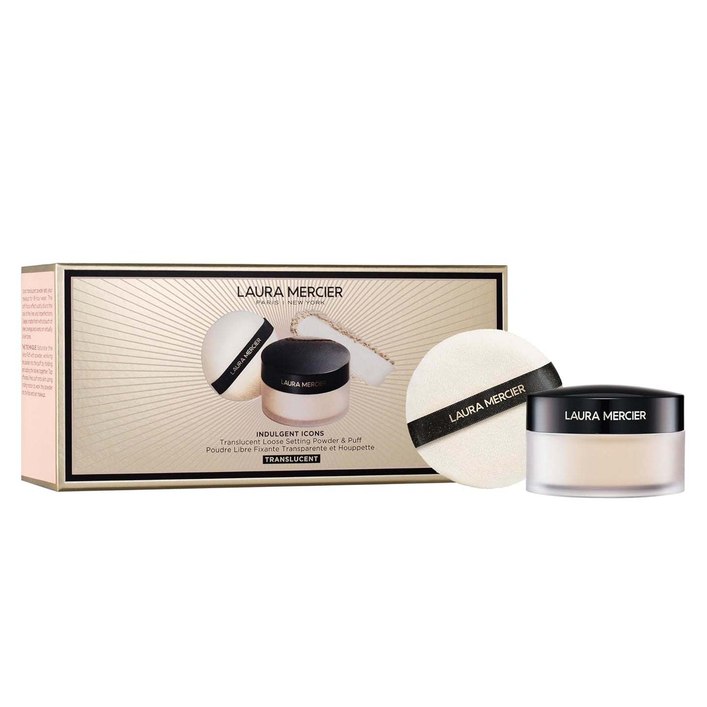 HotLaura Mercier Translucent Loose Setting Powder, 24HR Shine Control, Soft Matte Finish, Long-Lasting Wear, Normal to Oily Skin, 4 Shades for Virtually All Skin Tones, Artistry Icons Set