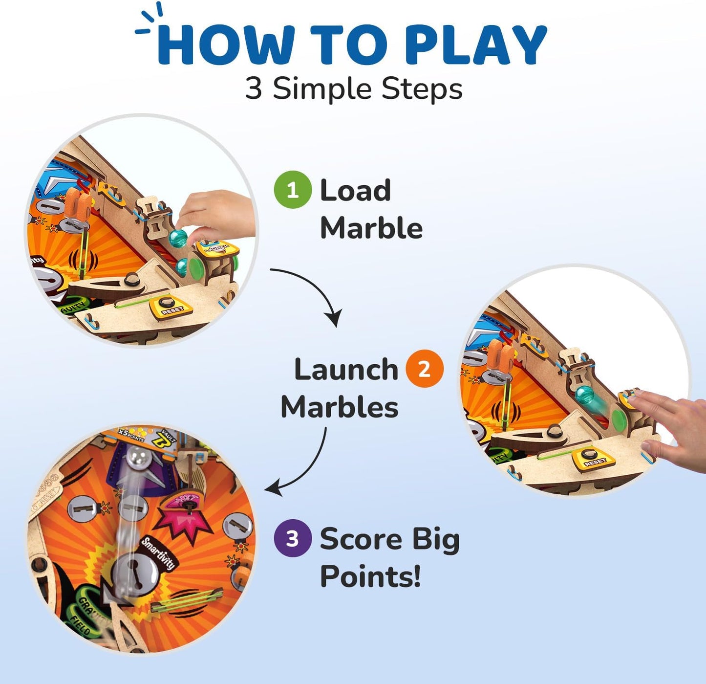 HotSmartivity DIY Pinball Machine for Kids 8-14 Years Old | Global Award Winning Arcade Game | Build Your Own Pinball I Birthday Gift for Smart Kids | STEM Toy for Boys & Girls