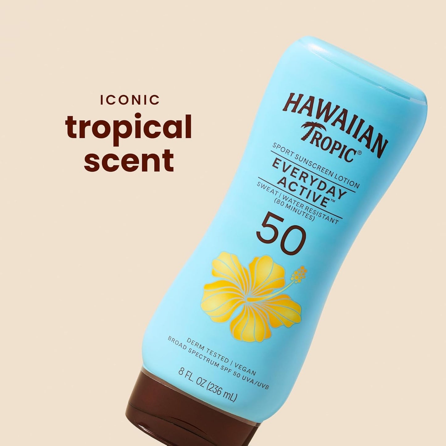HotHawaiian Tropic Everyday Active Sunscreen Lotion, SPF 50 Sunblock, 8 Fl Oz