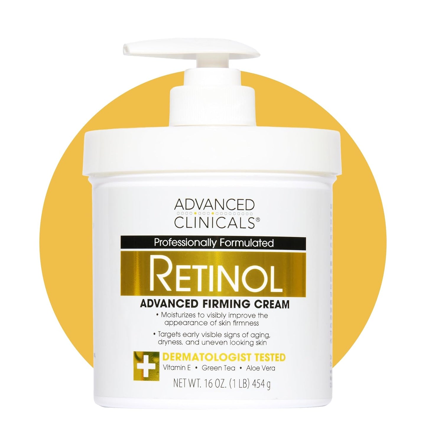HotAdvanced Clinicals Retinol Body Lotion & Face Moisturizer | Visible Anti Aging Skin Care Retinol Body Cream For Women & Men Targets Look Of Fine Lines, Wrinkles, & Crepe Looking Dry Skin, 16 Ounce